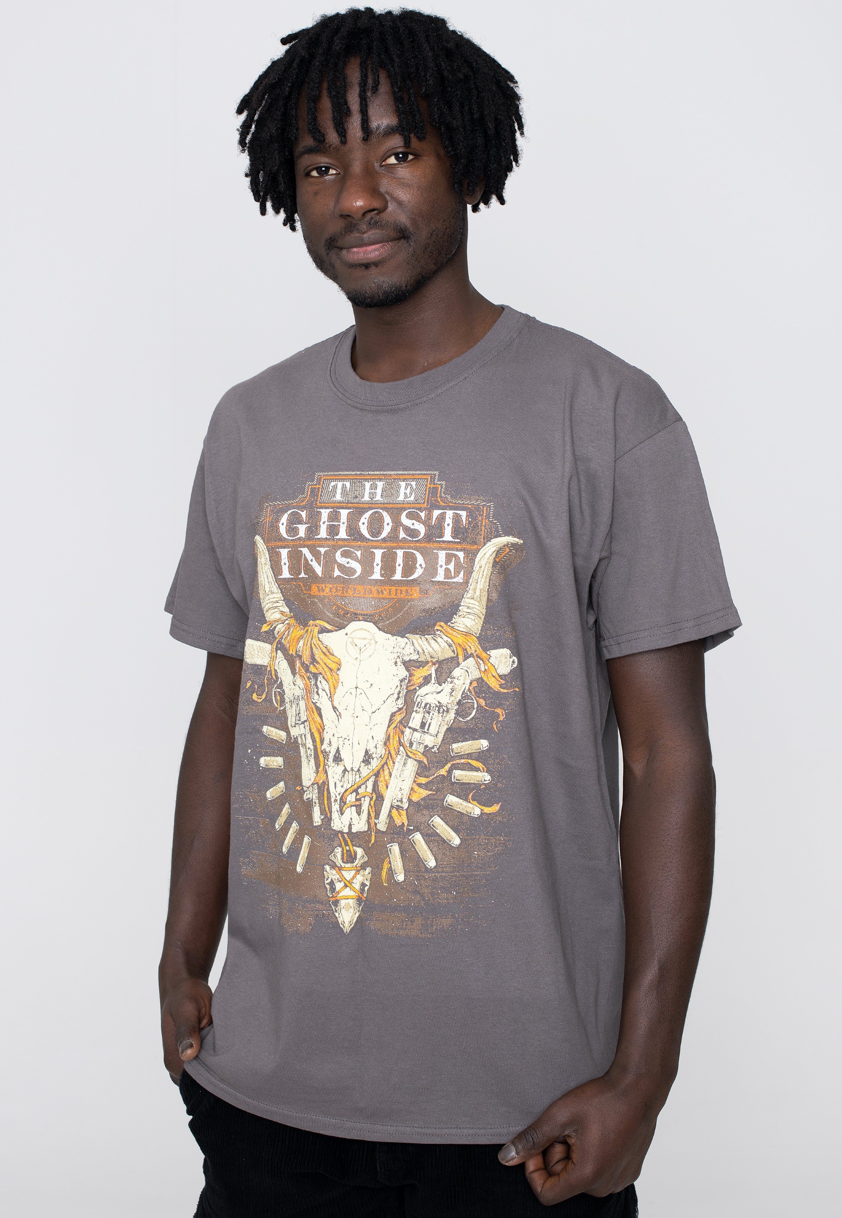 The Ghost Inside - Western Skull Charcoal - T-Shirt | Men-Image