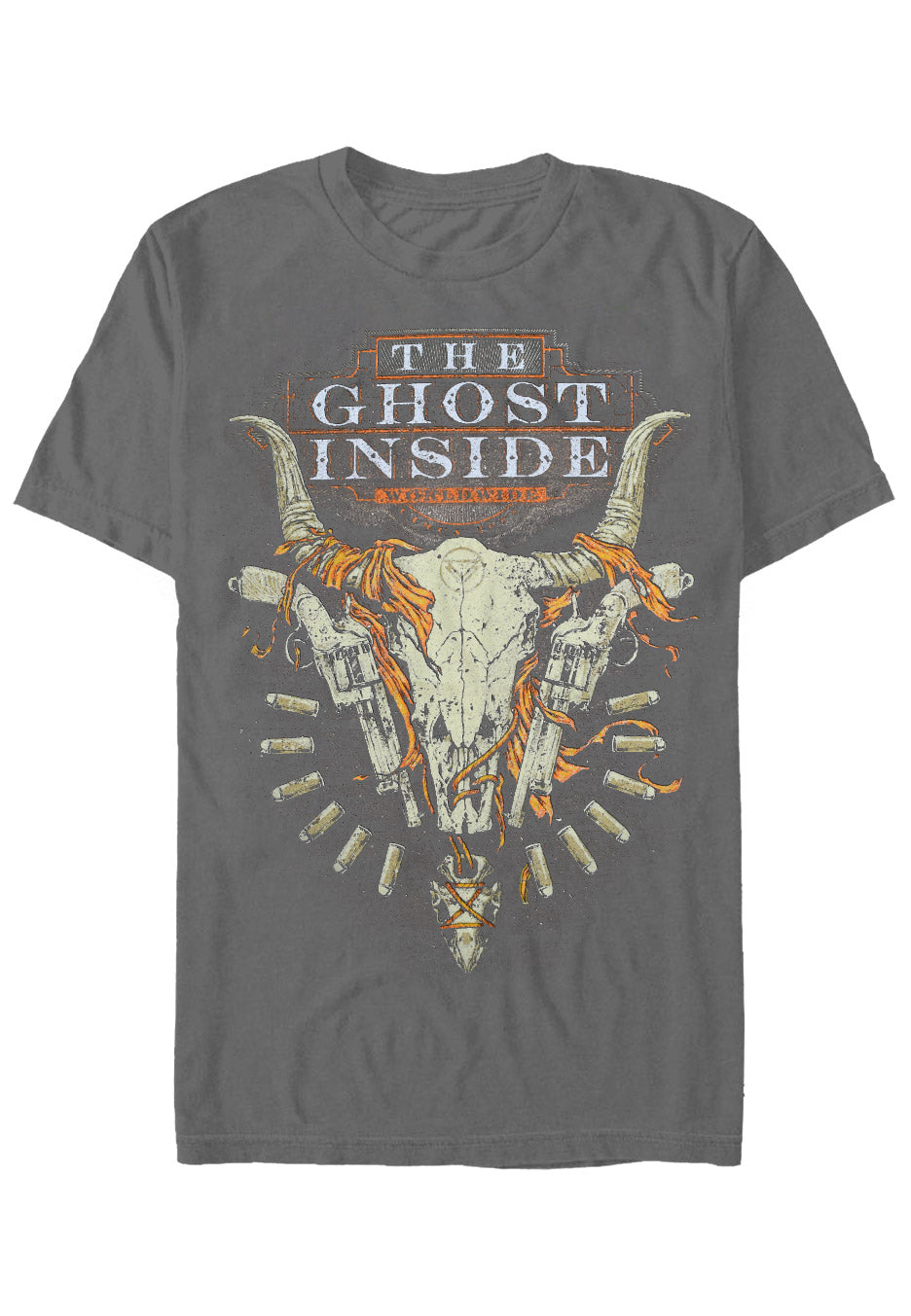 The Ghost Inside - Western Skull Charcoal - T-Shirt | Neutral-Image