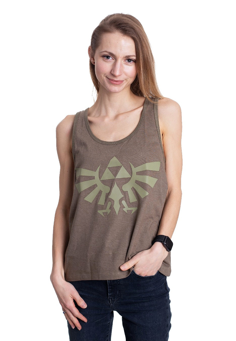 The Legend Of Zelda - Gel Printed Green - Tank | Women-Image