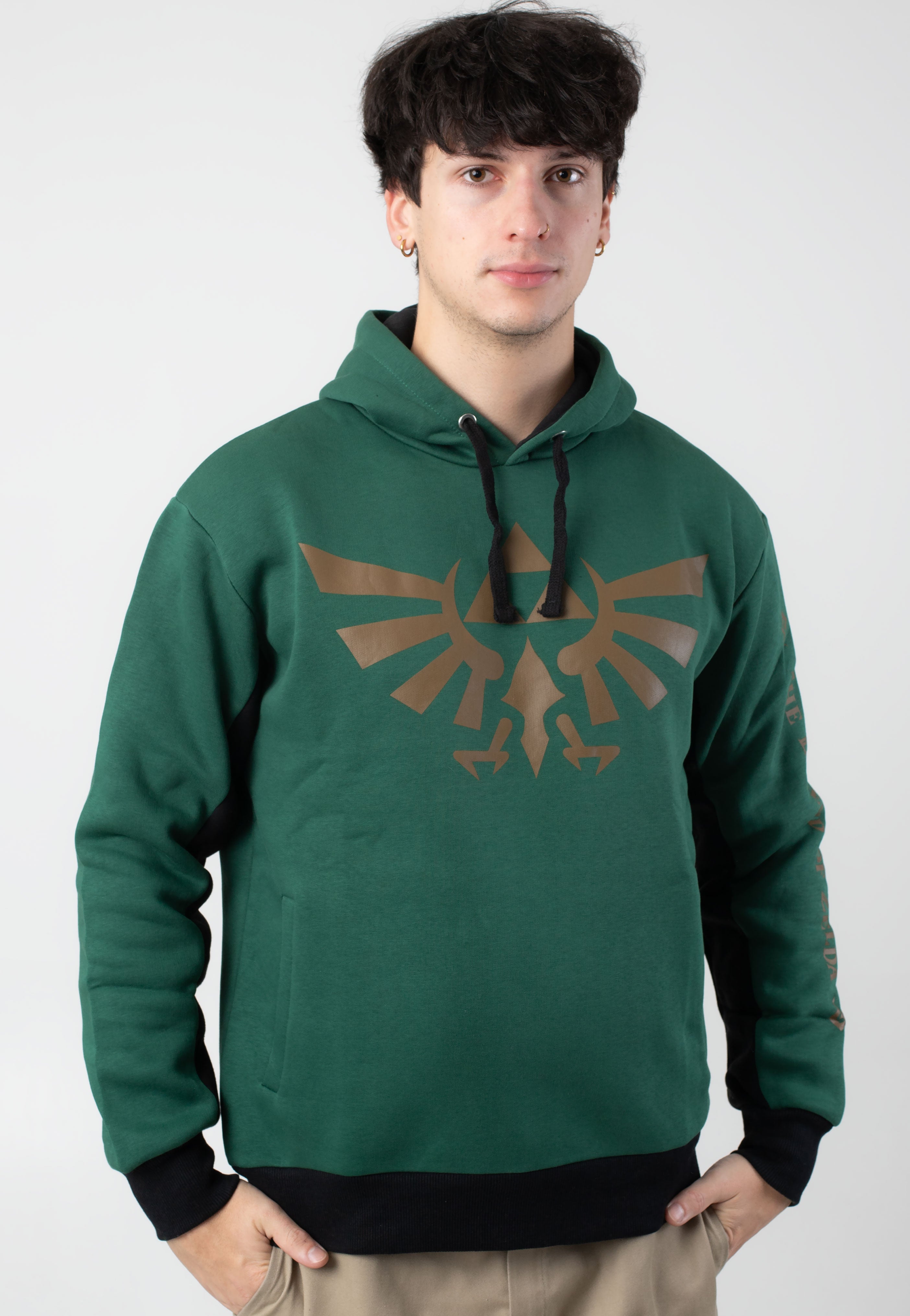 The Legend Of Zelda - Hyrule And Symbols Dark Green - Hoodie | Men-Image