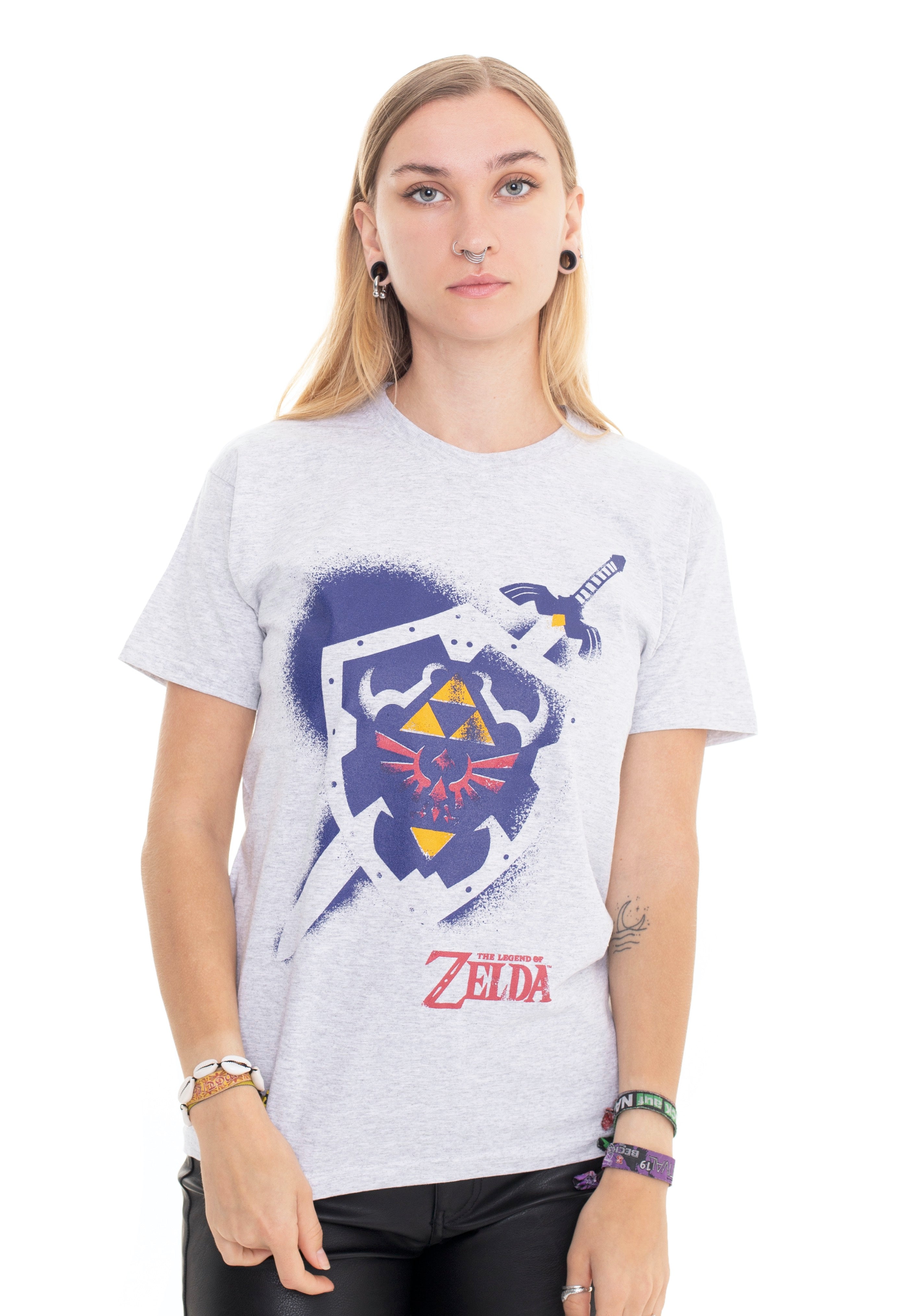 The Legend Of Zelda - Shield Grey - T-Shirt | Women-Image