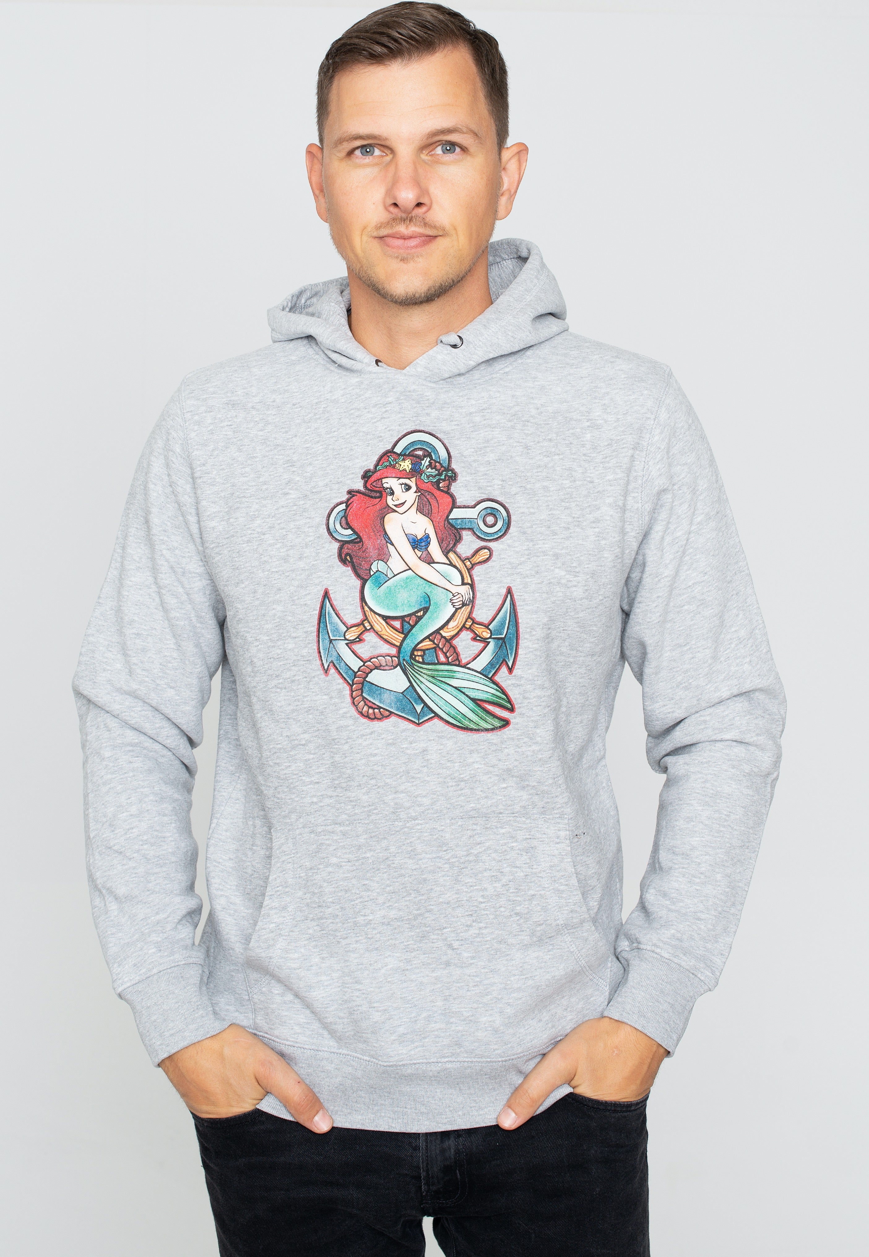 The Little Mermaid - Anchor Heather Grey - Hoodie | Men-Image