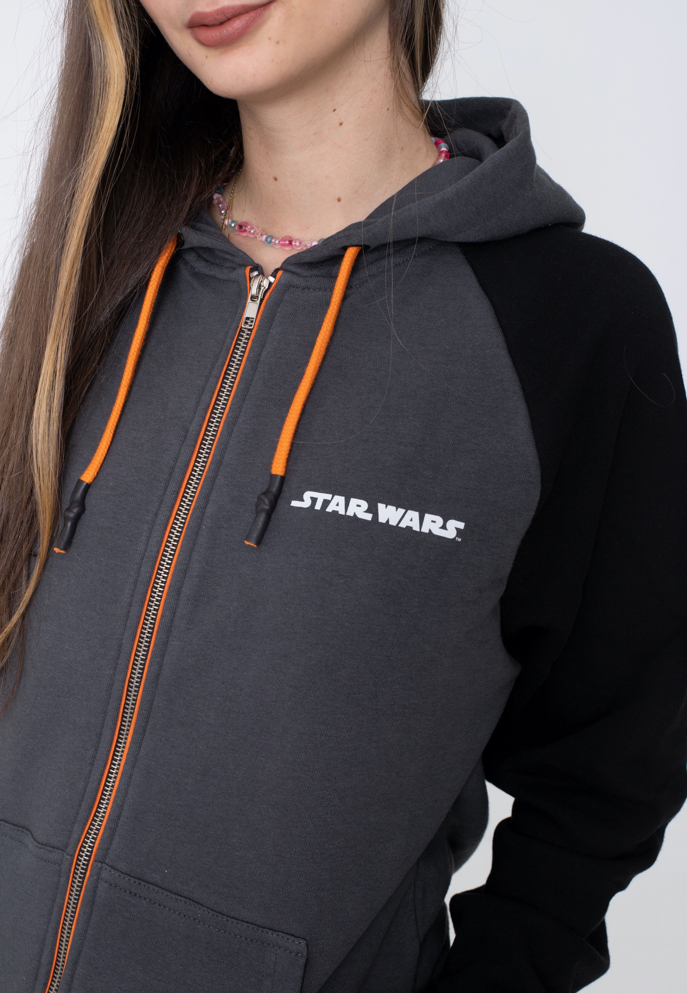 The Mandalorian - Helmet Graphic Grey - Zipper | Women-Image