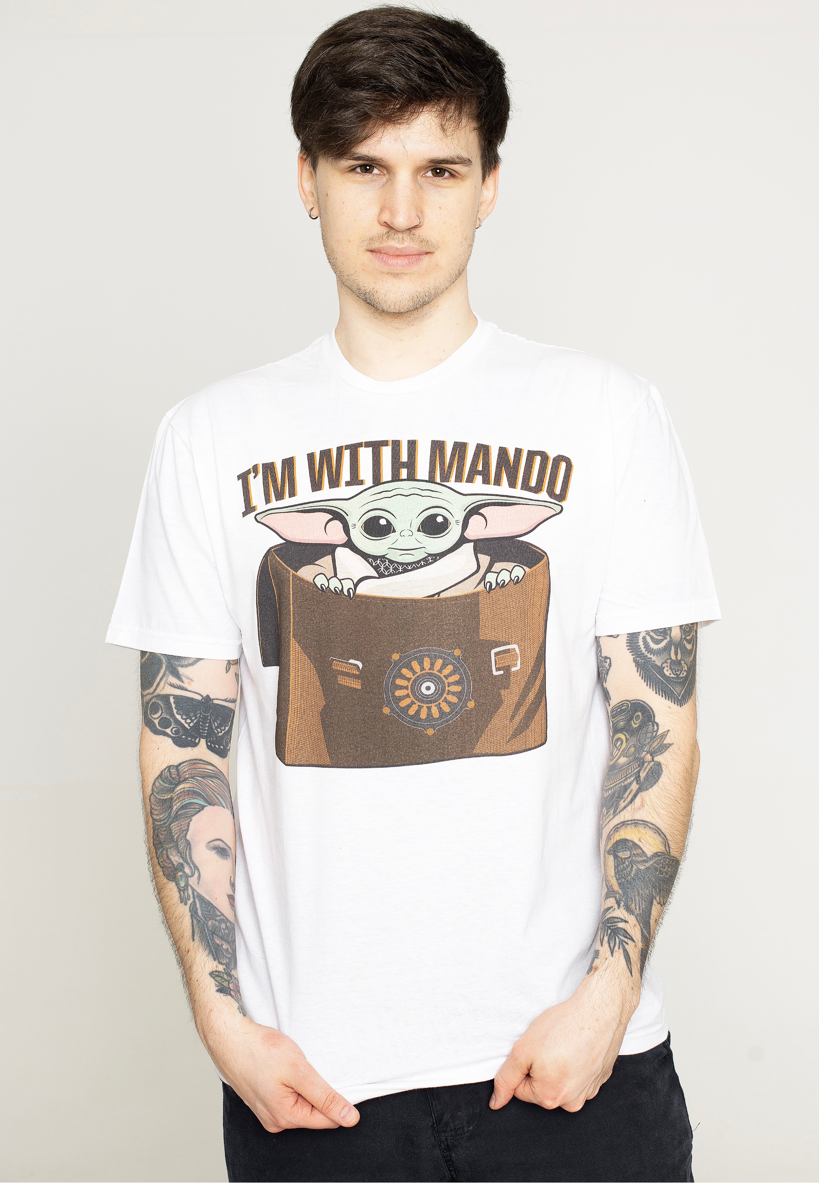 The Mandalorian - I'm With Mando White - T-Shirt | Men-Image