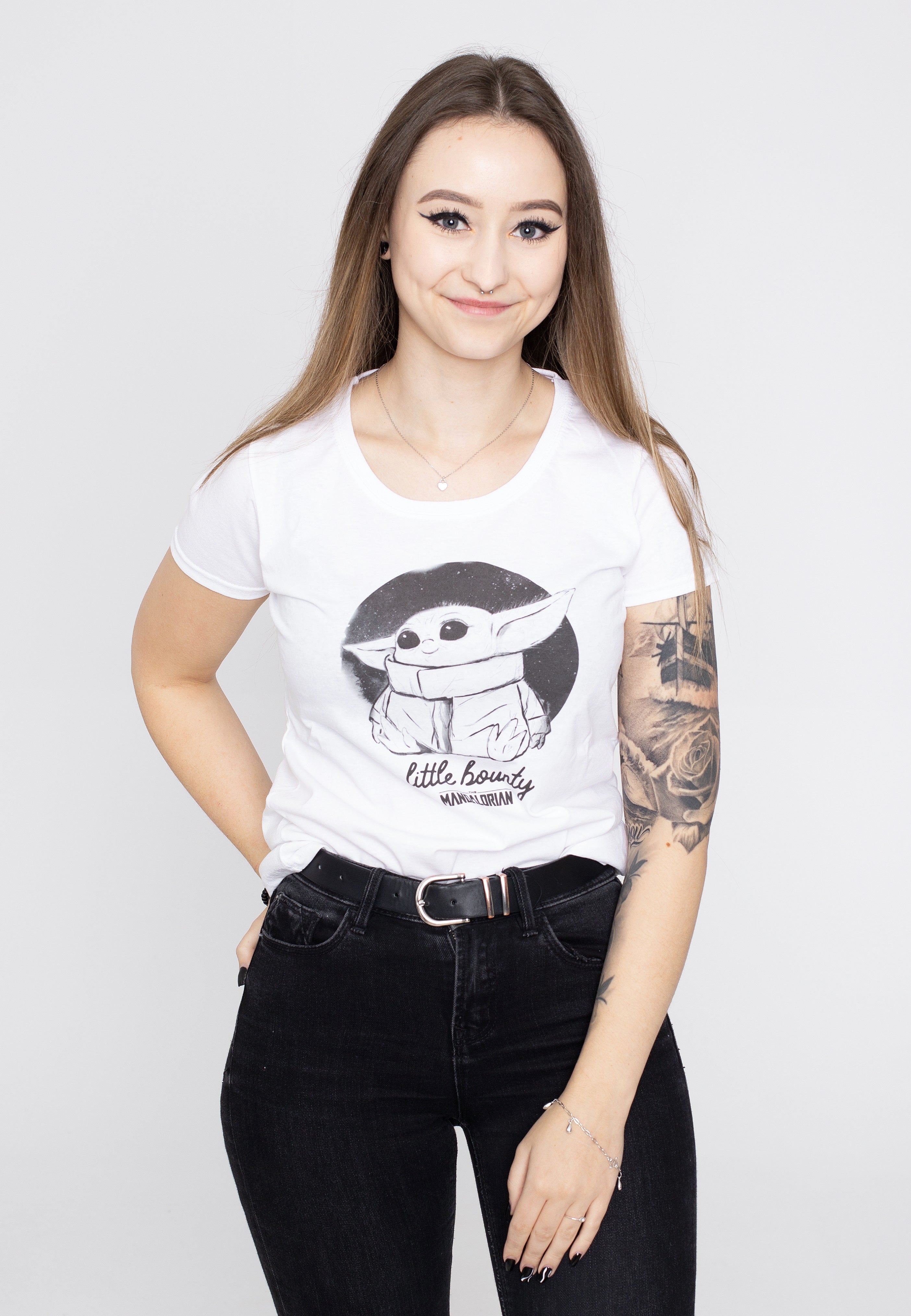 The Mandalorian - Ink Baby White - Girly | Women-Image