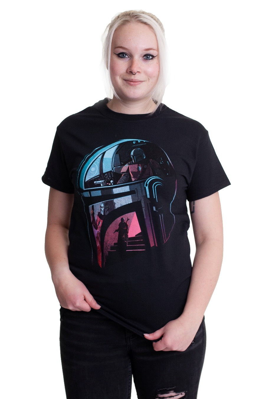 The Mandalorian - Mandalore Helmet Reflection - T-Shirt | Women-Image