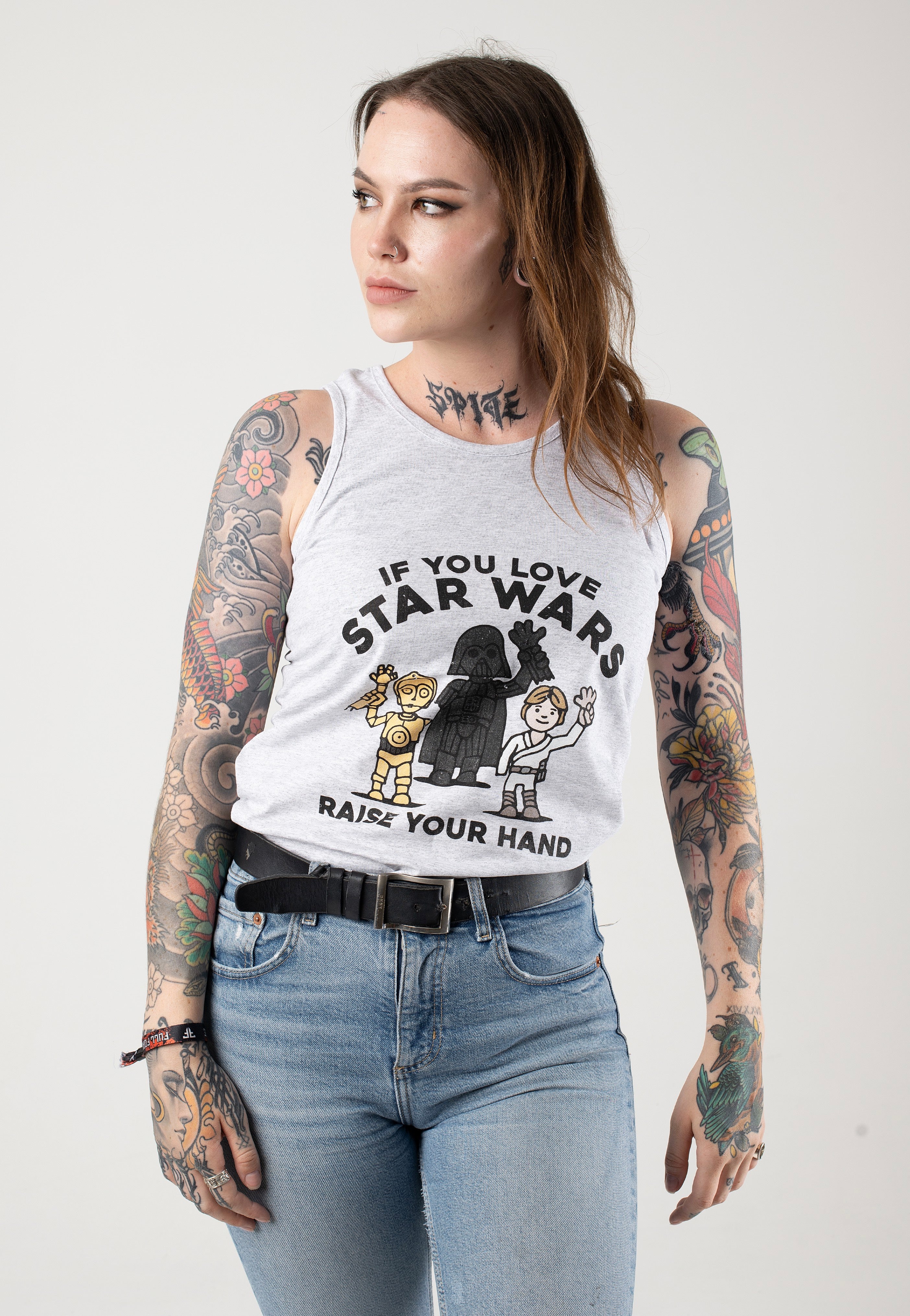 Star Wars - Raise Your Hand Heather Grey - Tank | Women-Image