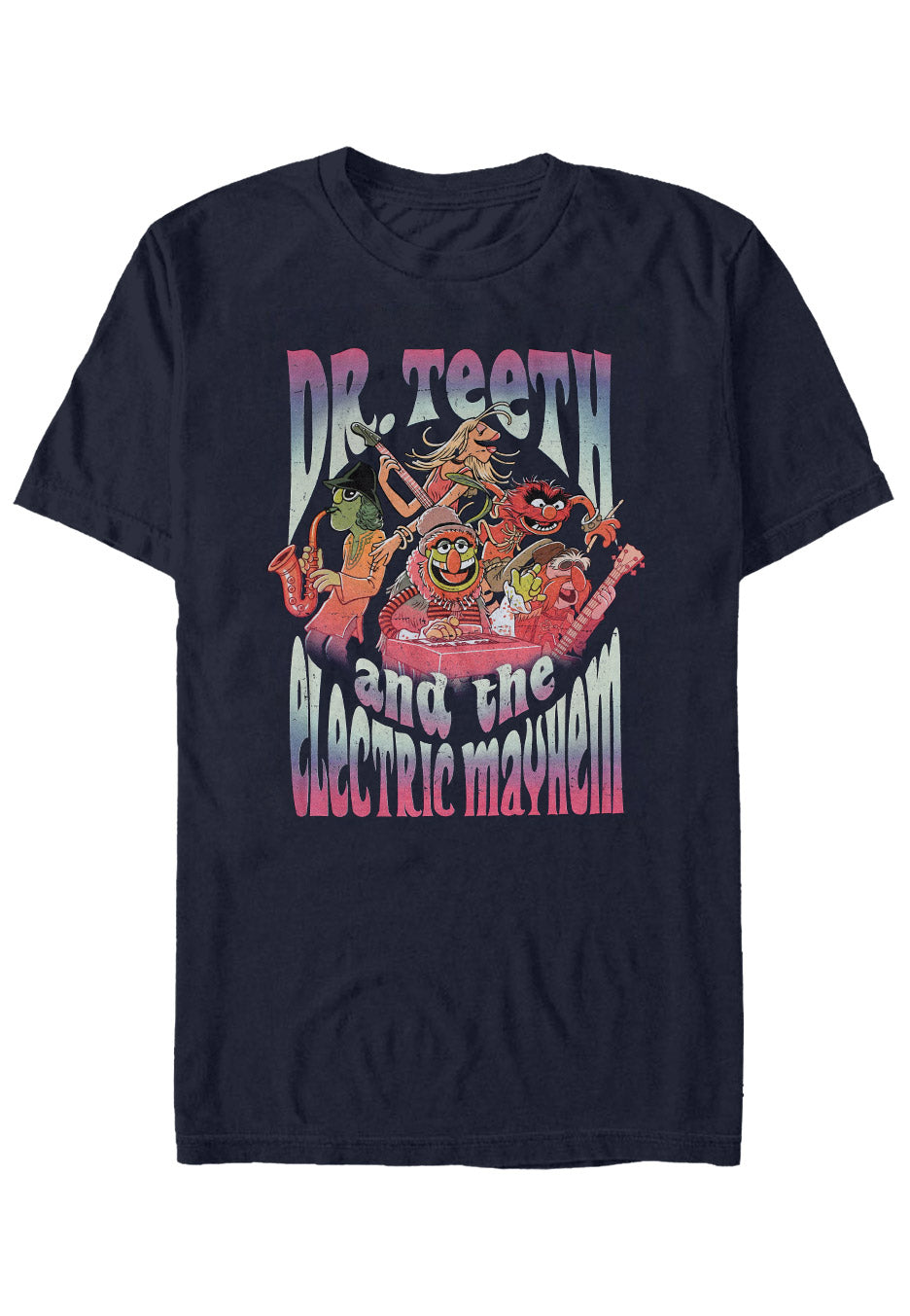 The Muppets - Dr Teeth Band Navy - T-Shirt | Neutral-Image