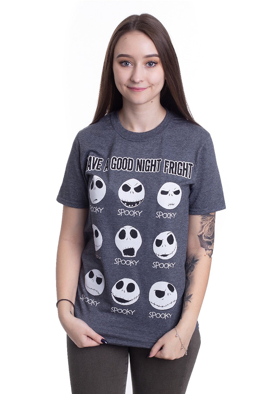 The Nightmare Before Christmas - Have A Good Night Fright Dark Heather - T-Shirt | Women-Image