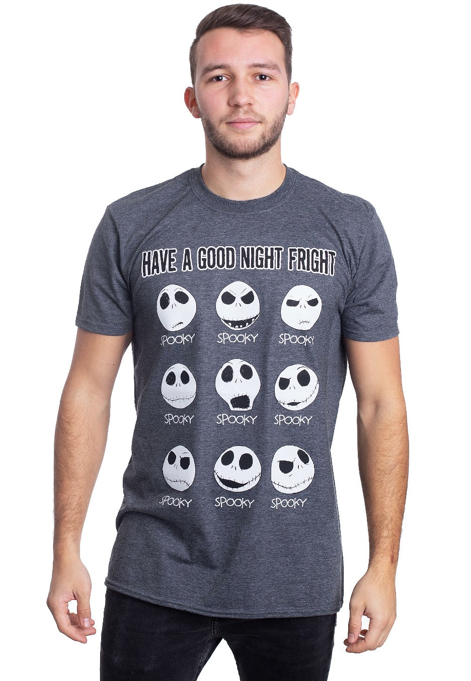 The Nightmare Before Christmas - Have A Good Night Fright Dark Heather - T-Shirt | Men-Image