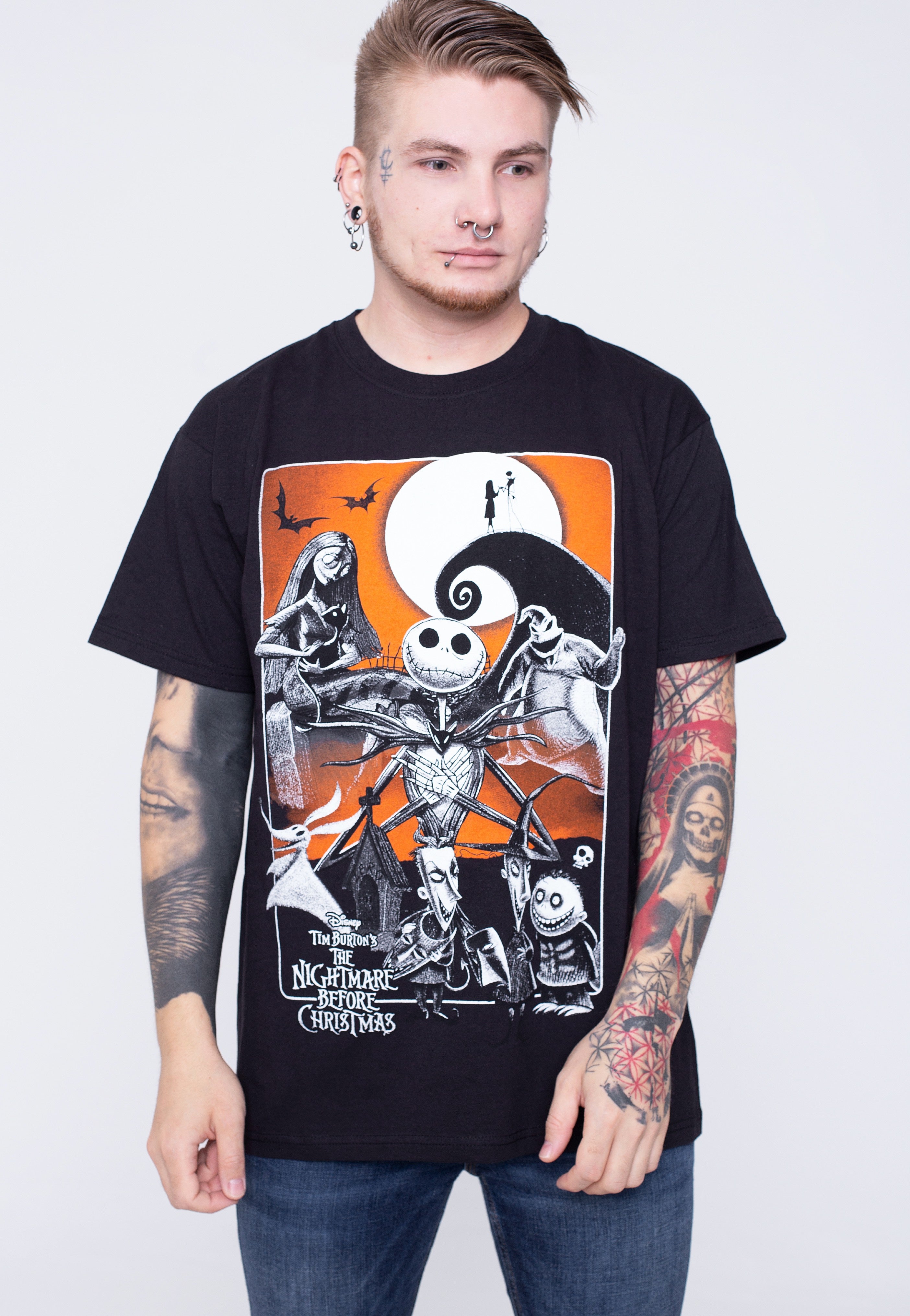 The Nightmare Before Christmas - Orange Moon - T-Shirt | Men-Image