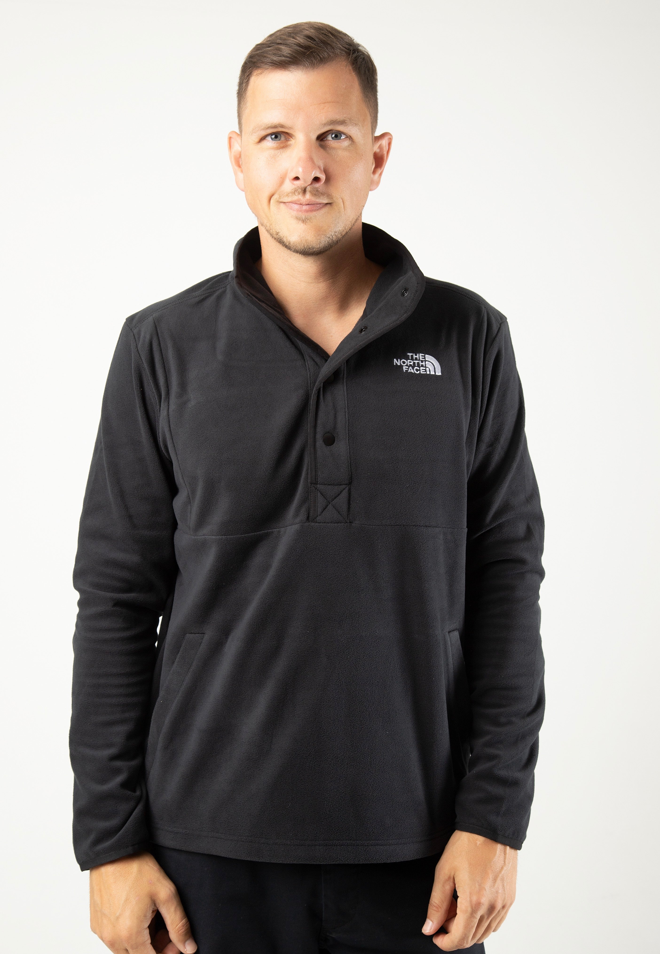 The North Face - Homesafe Snap Neck Fleece Tnf Black/Tnf Black - Pullover | Men-Image