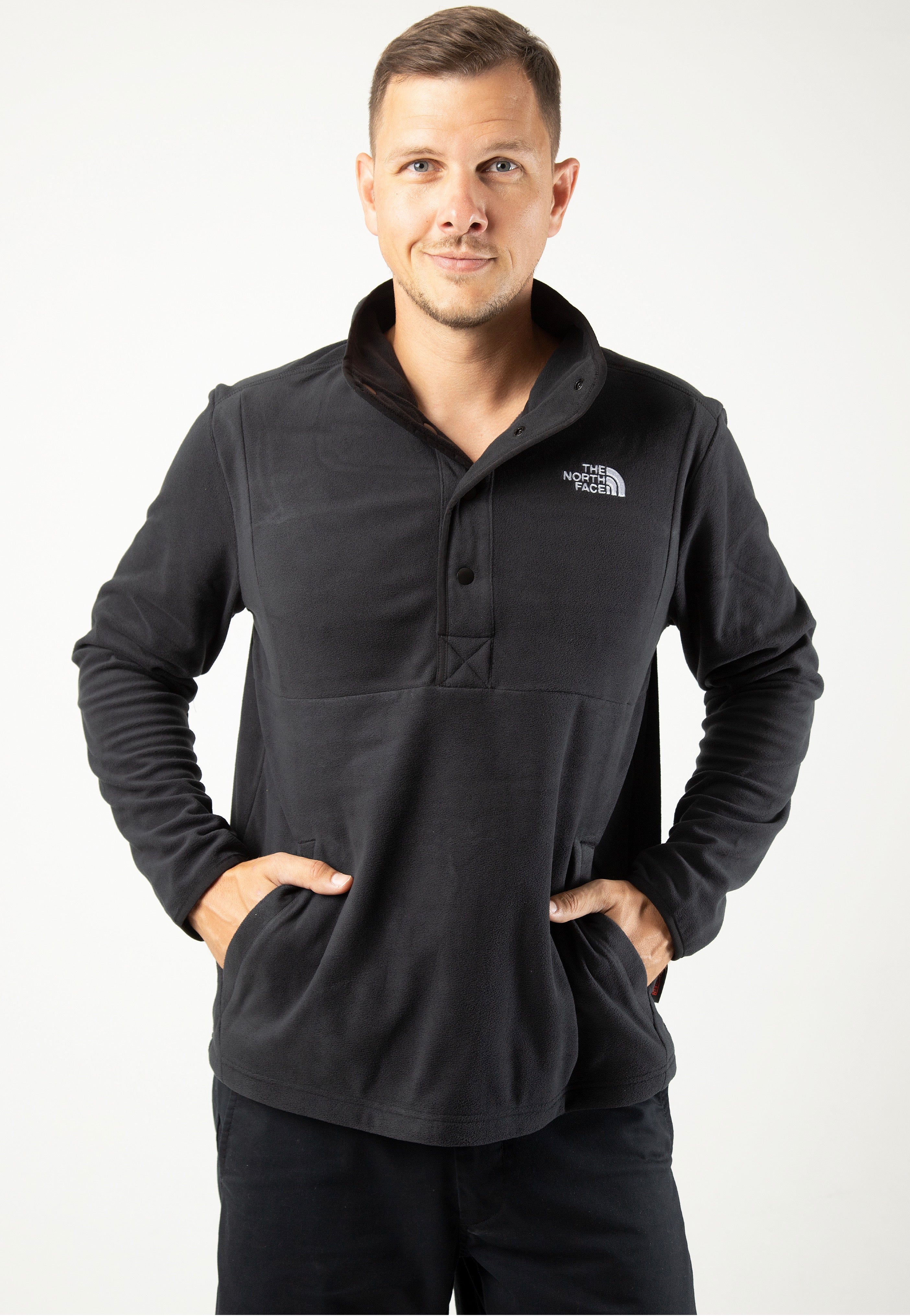 The North Face - Homesafe Snap Neck Fleece Tnf Black/Tnf Black - Pullover | Men-Image