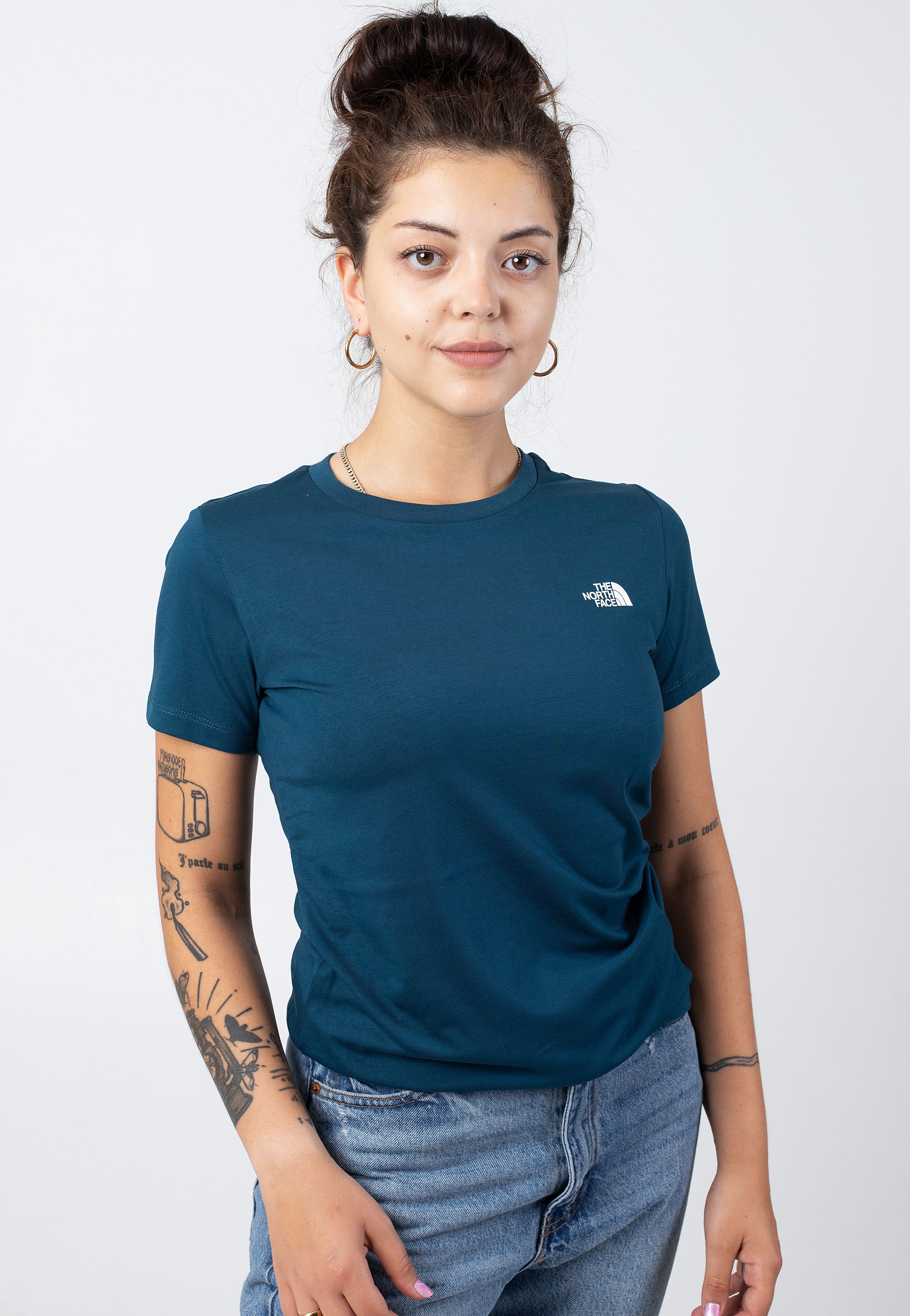 The North Face - Simple Dome Slitee Midnight Petrol - T-Shirt | Women-Image