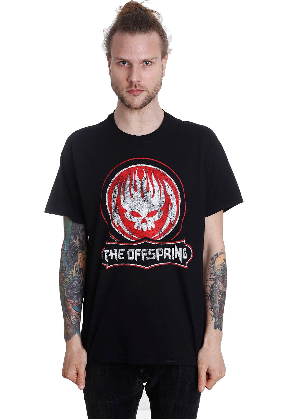 The Offspring - Distressed Skull - T-Shirt | Men-Image