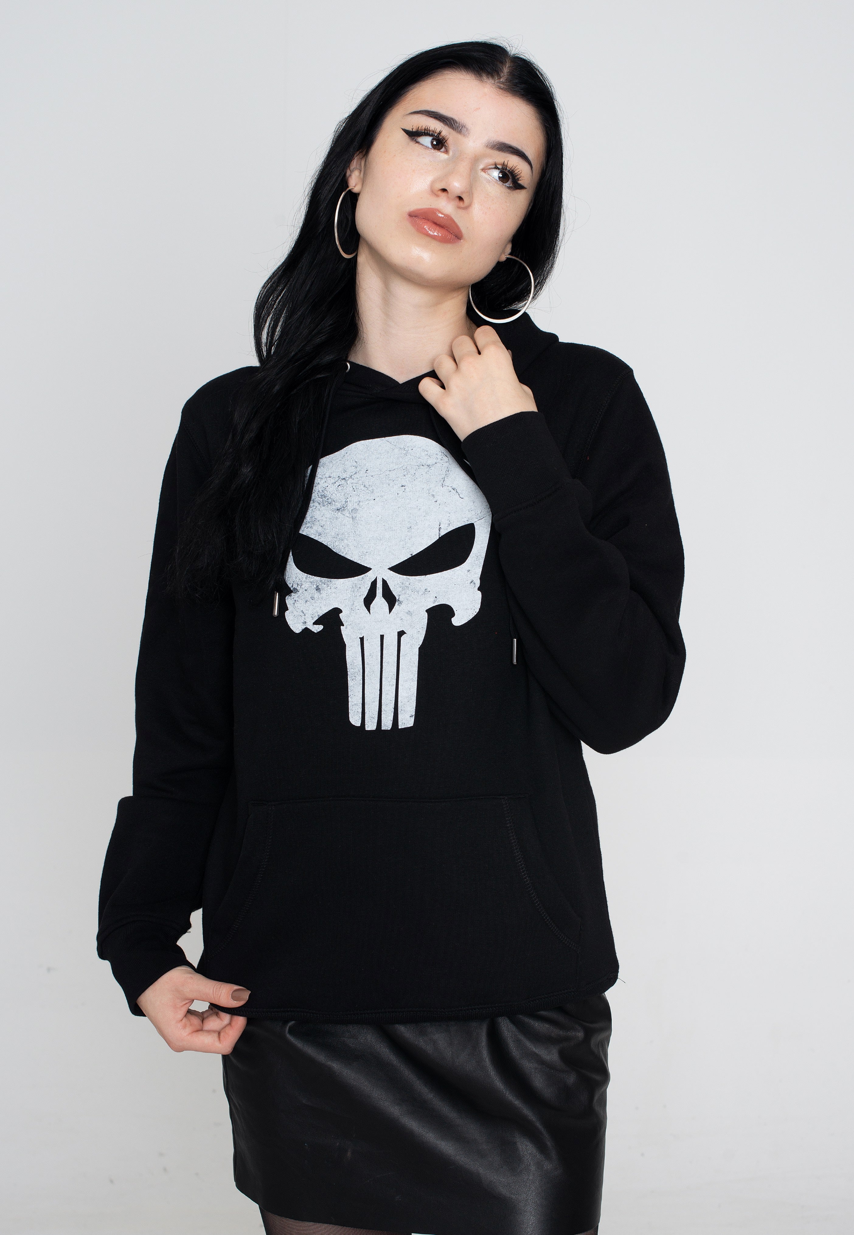 The Punisher - Distressed Skull - Hoodie | Women-Image