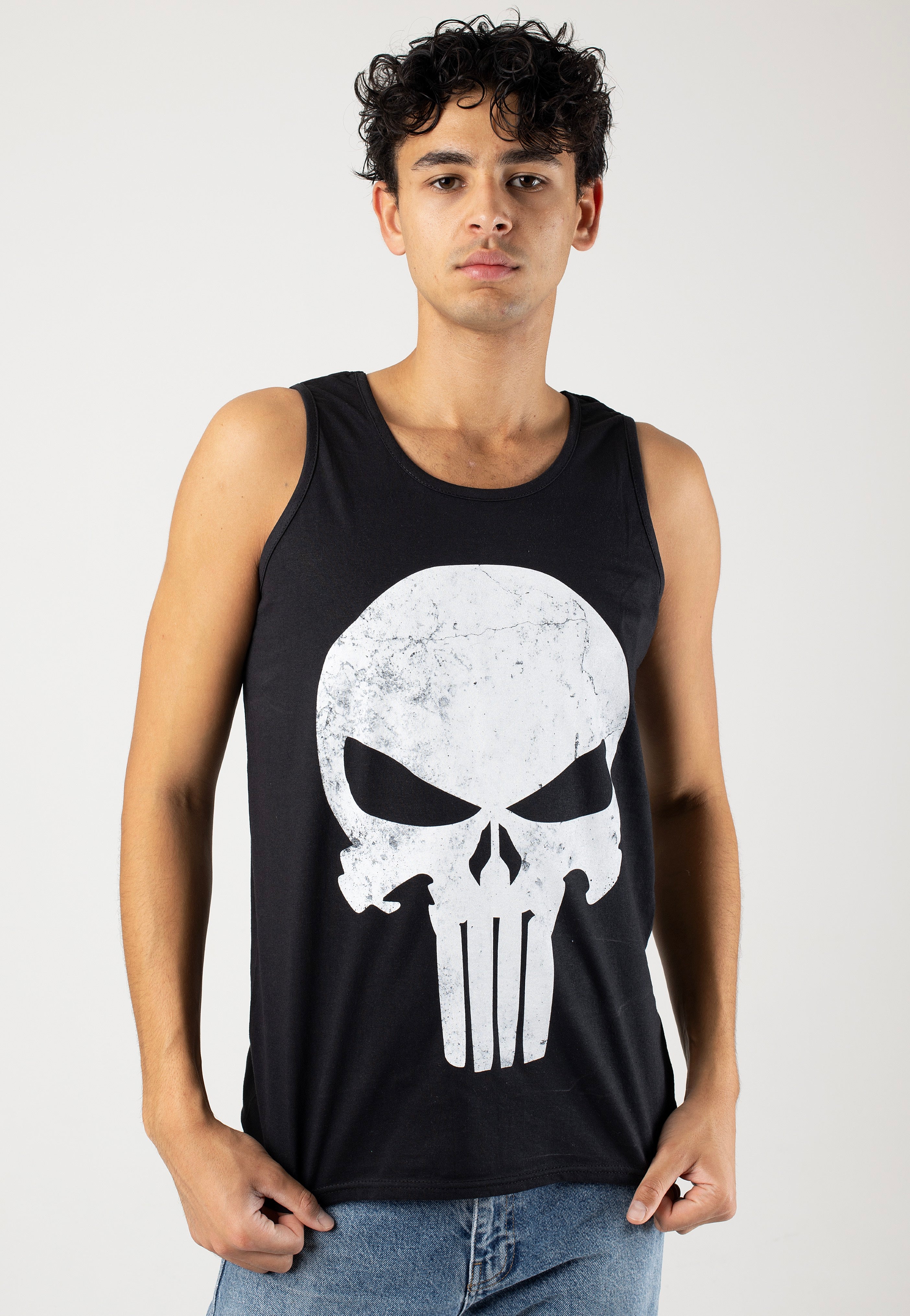 The Punisher - Distressed Skull - Tank | Men-Image