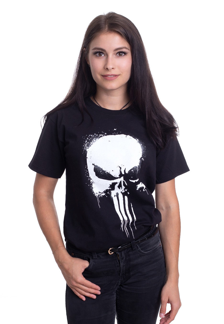 The Punisher - Paintspray Skull - T-Shirt | Women-Image