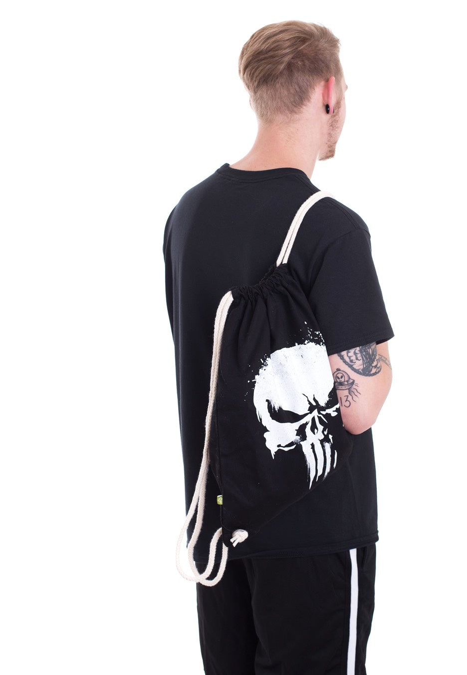 The Punisher - Sprayed Skull Logo - Drawstring Backpack | Neutral-Image