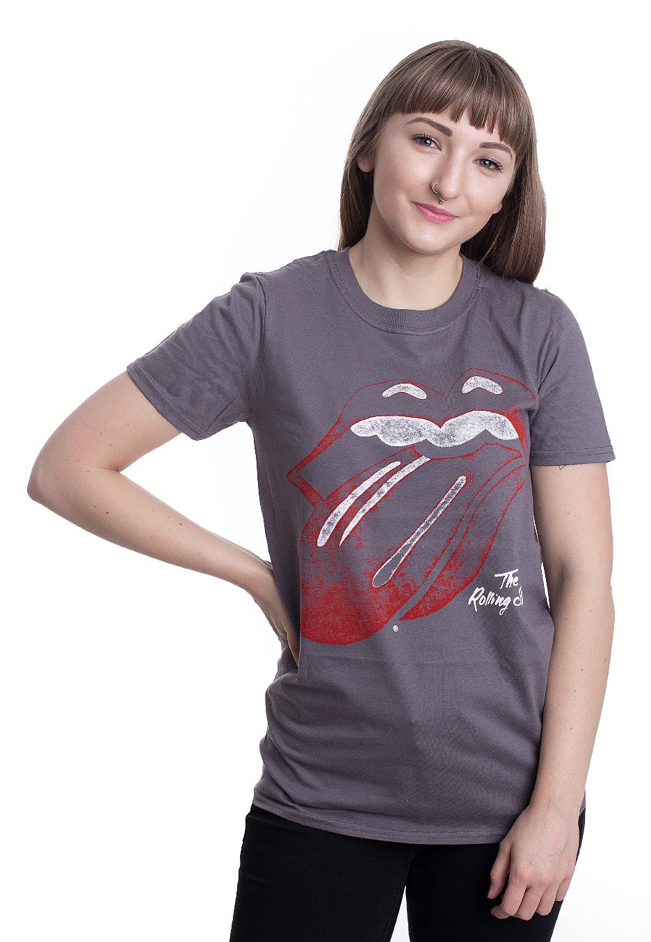 The Rolling Stones - Vtge Tongue Grey - T-Shirt | Women-Image