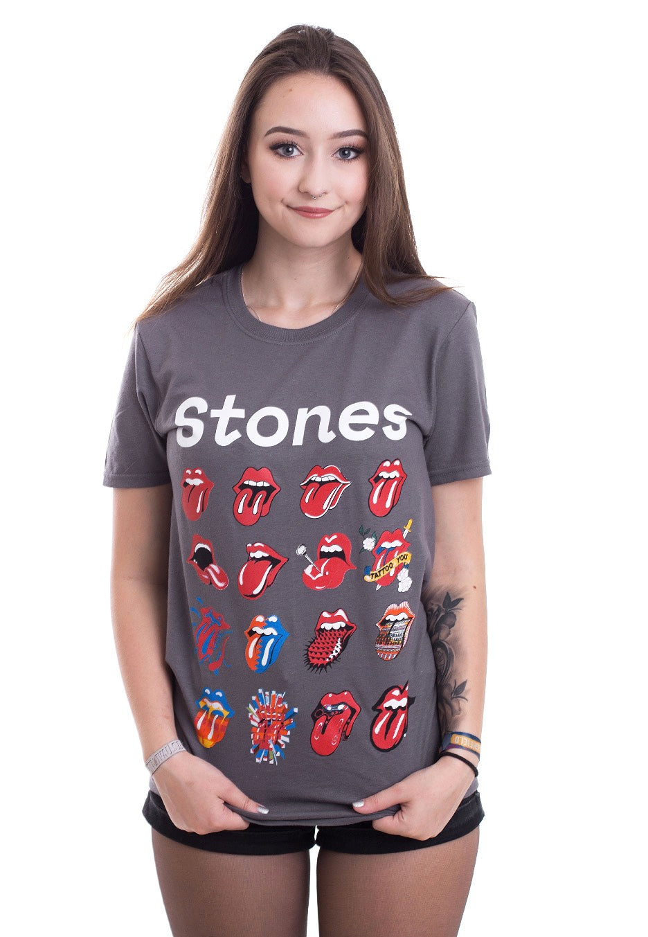 The Rolling Stones - No Filter Evolution Charcoal Grey - T-Shirt | Women-Image