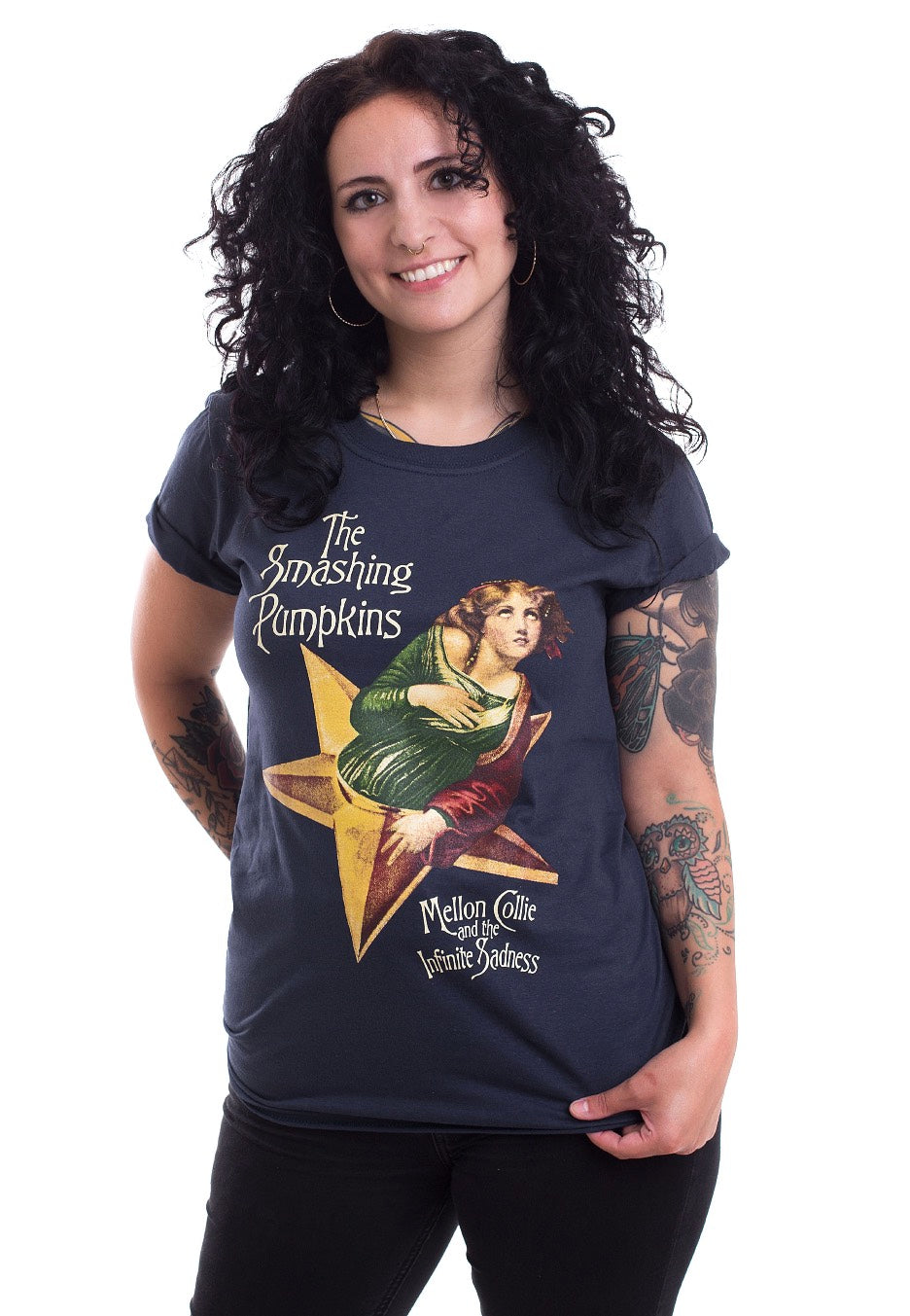 The Smashing Pumpkins - Mellon Collie Cover Navy - T-Shirt | Women-Image