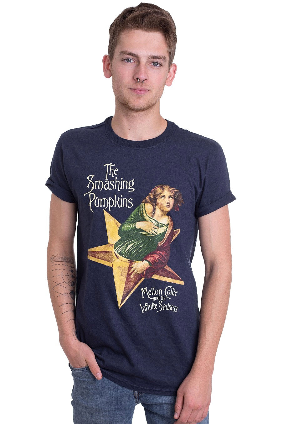 The Smashing Pumpkins - Mellon Collie Cover Navy - T-Shirt | Men-Image