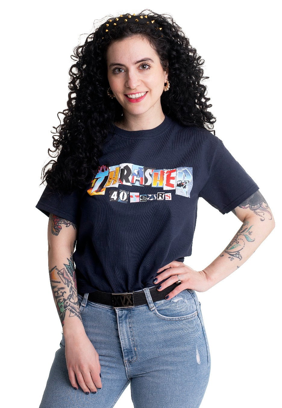 Thrasher - 40 Years Navy - T-Shirt | Women-Image