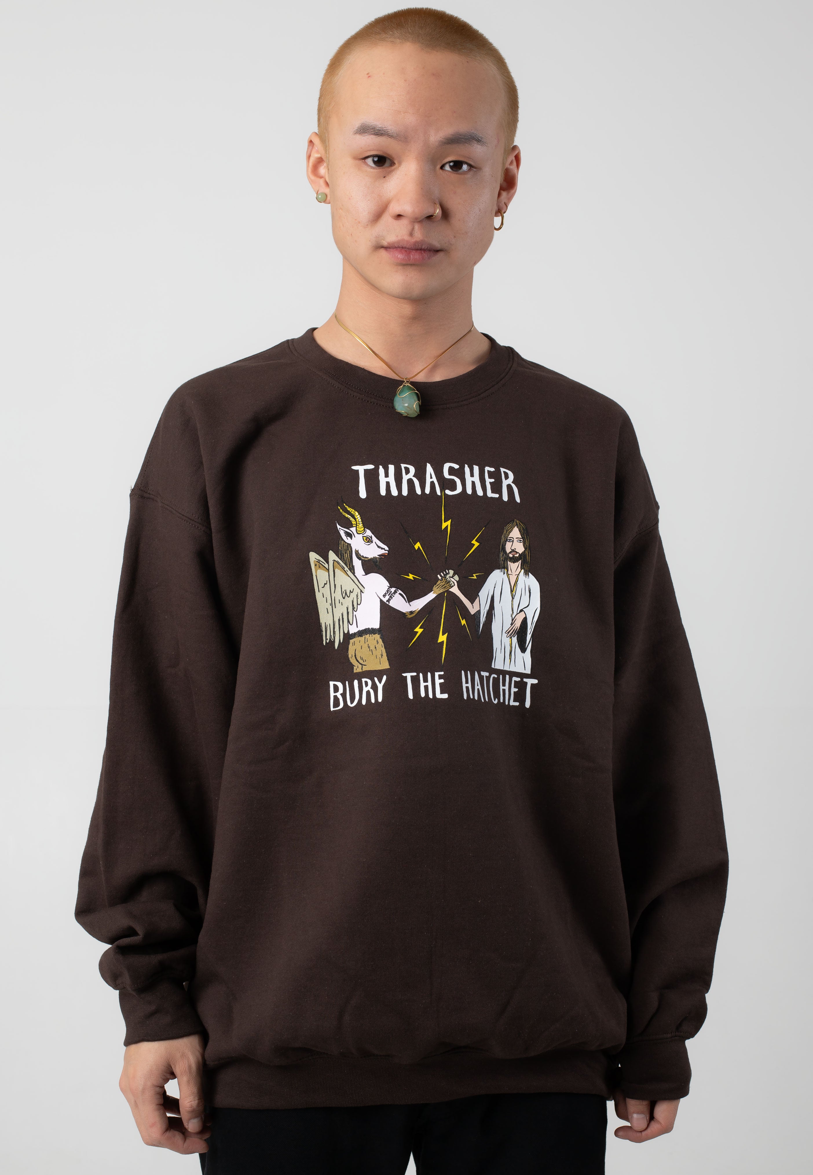 Thrasher x Toy Machine - B.T.H. Dark Chocolate - Sweater | Men-Image