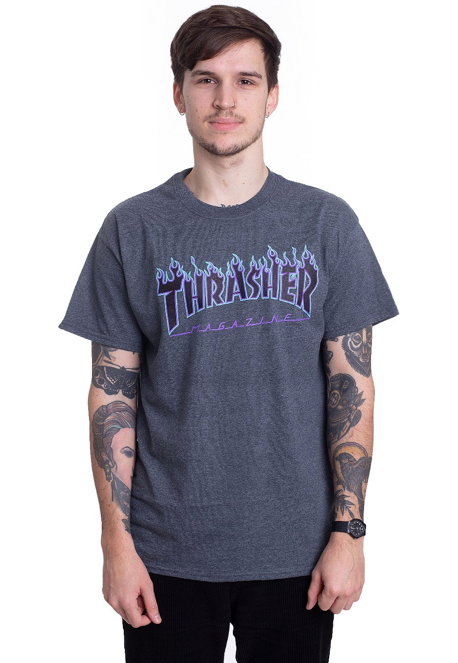 Thrasher - Flame Dark Heather - T-Shirt | Men-Image