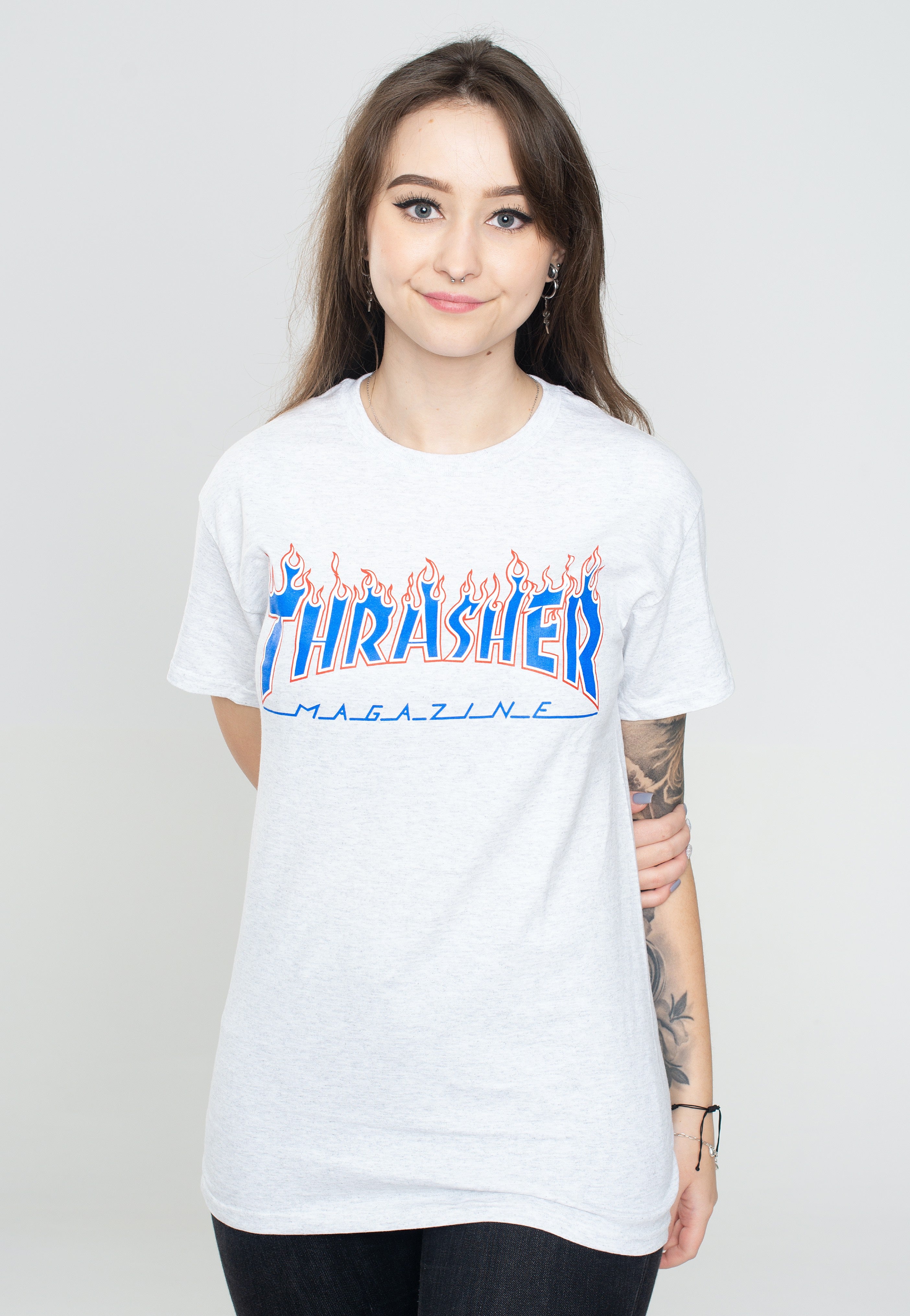 Thrasher - Flame Ash Grey - T-Shirt | Women-Image