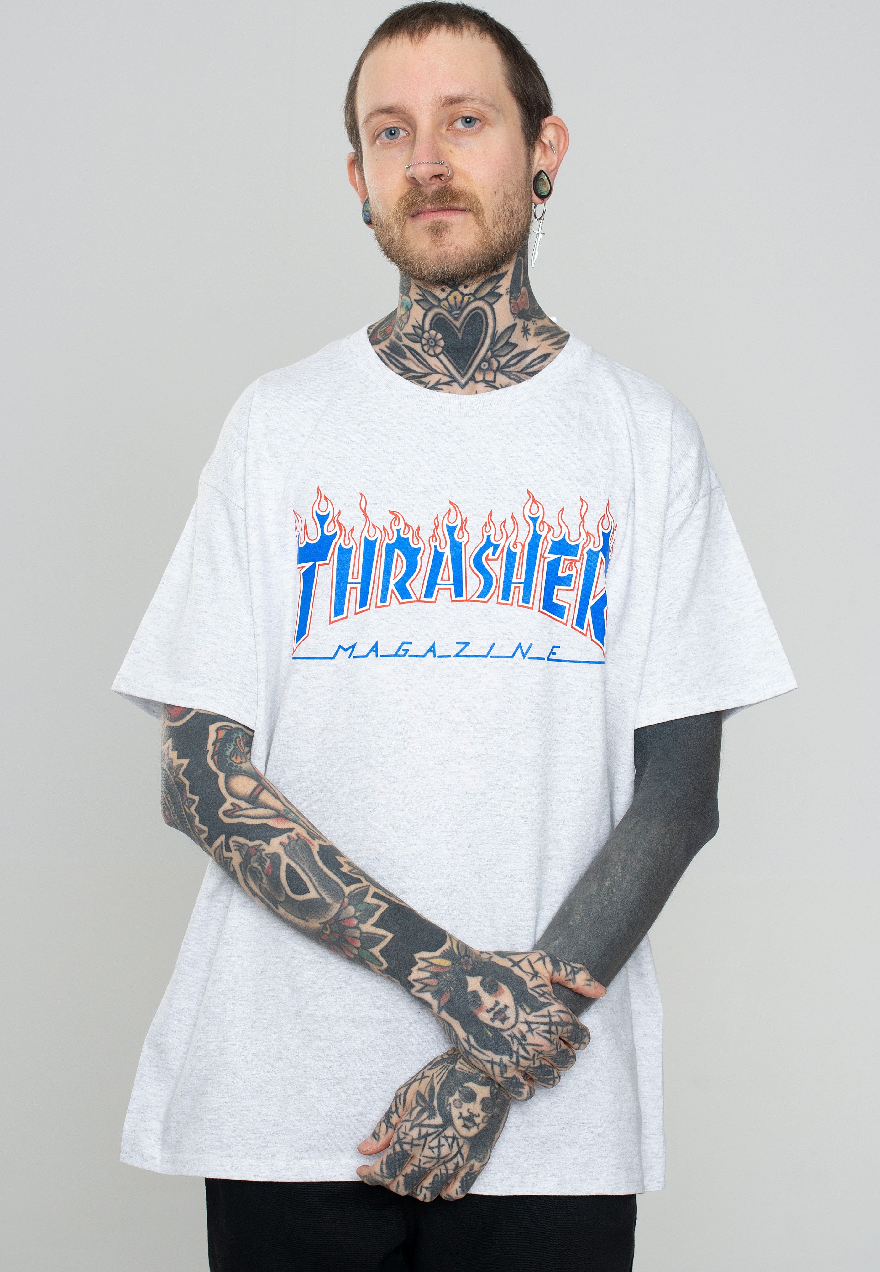 Thrasher - Flame Ash Grey - T-Shirt | Men-Image