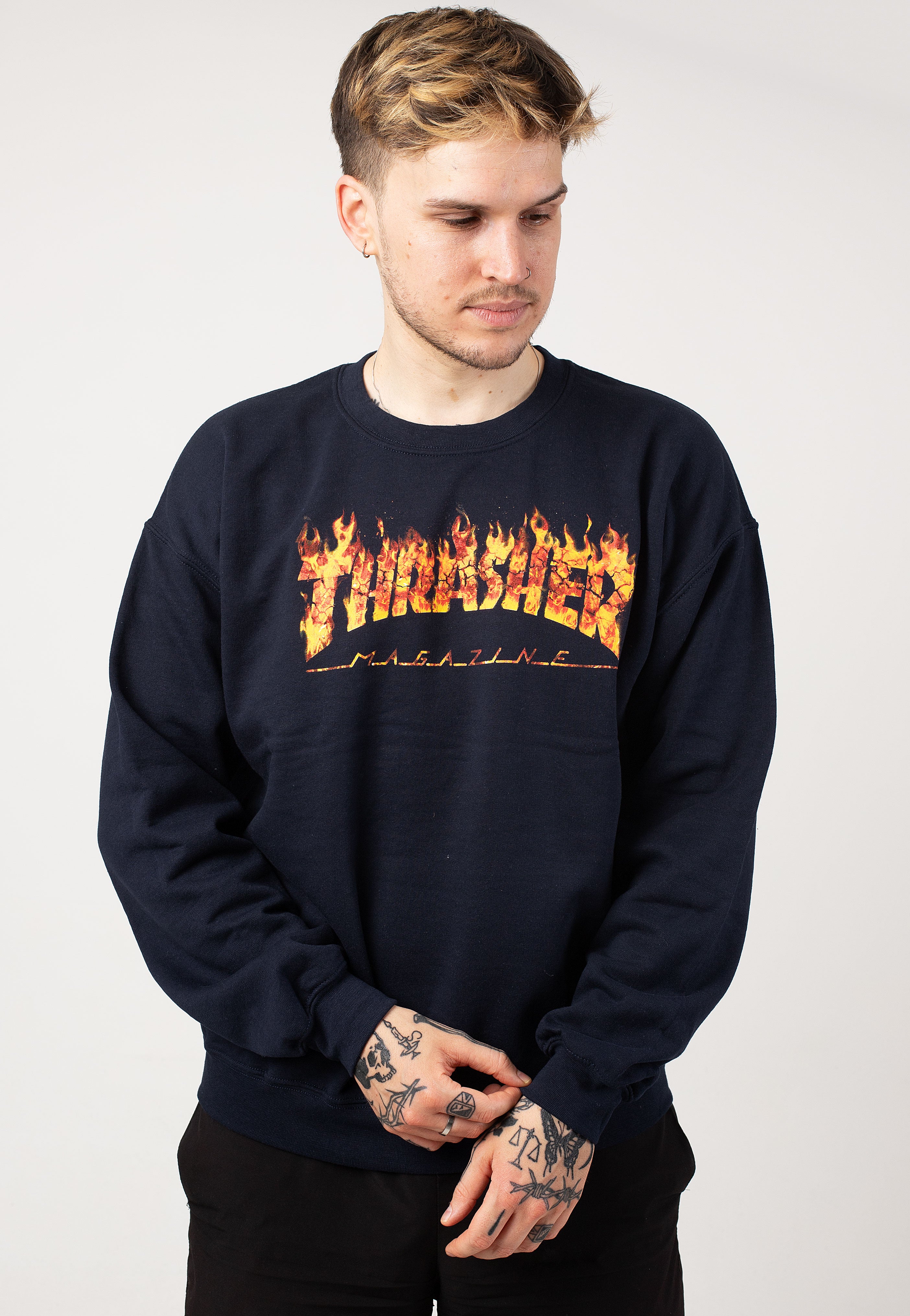 Thrasher - Inferno Navy - Sweater | Men-Image