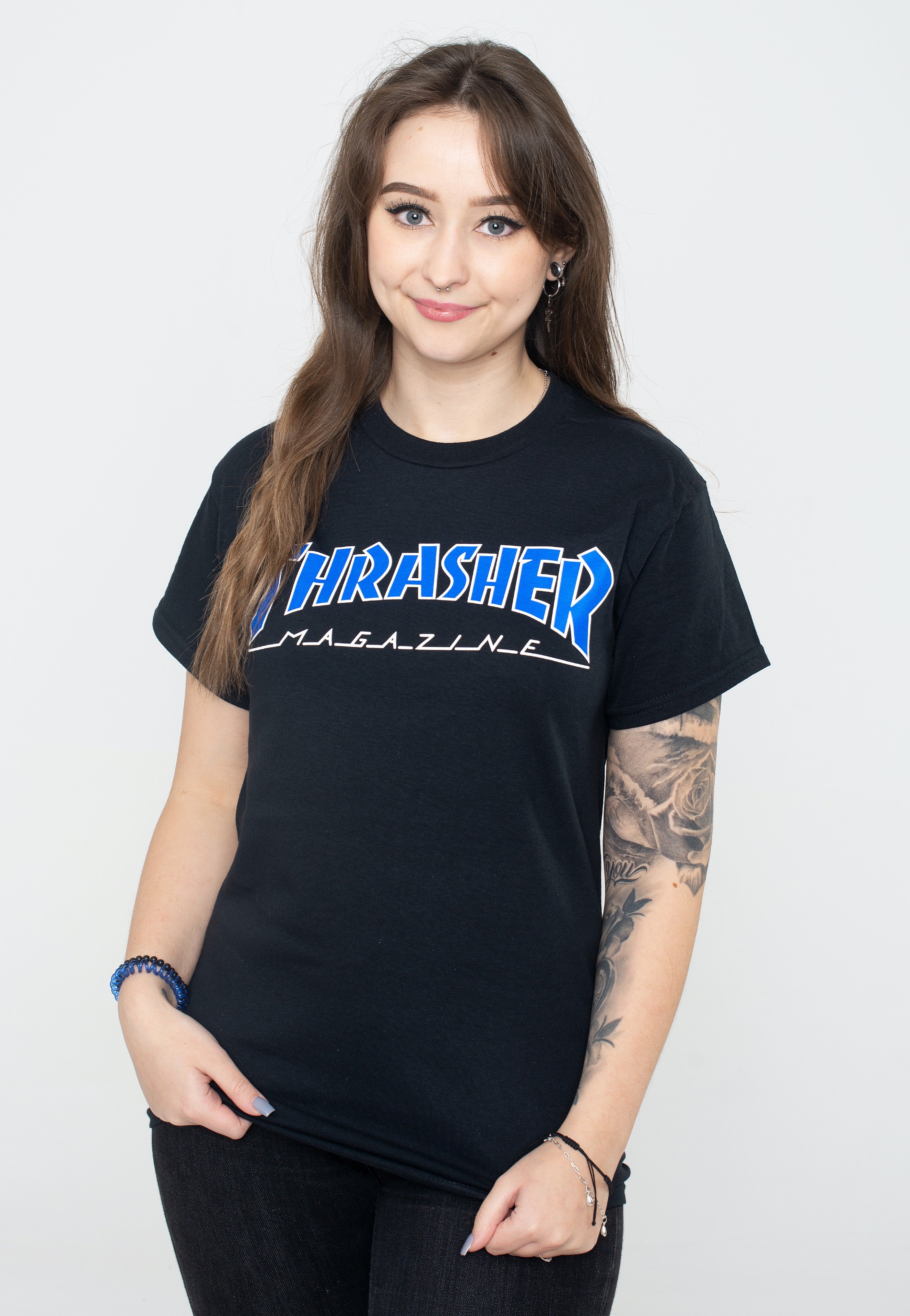 Thrasher - Outline Black/Blue - T-Shirt | Women-Image