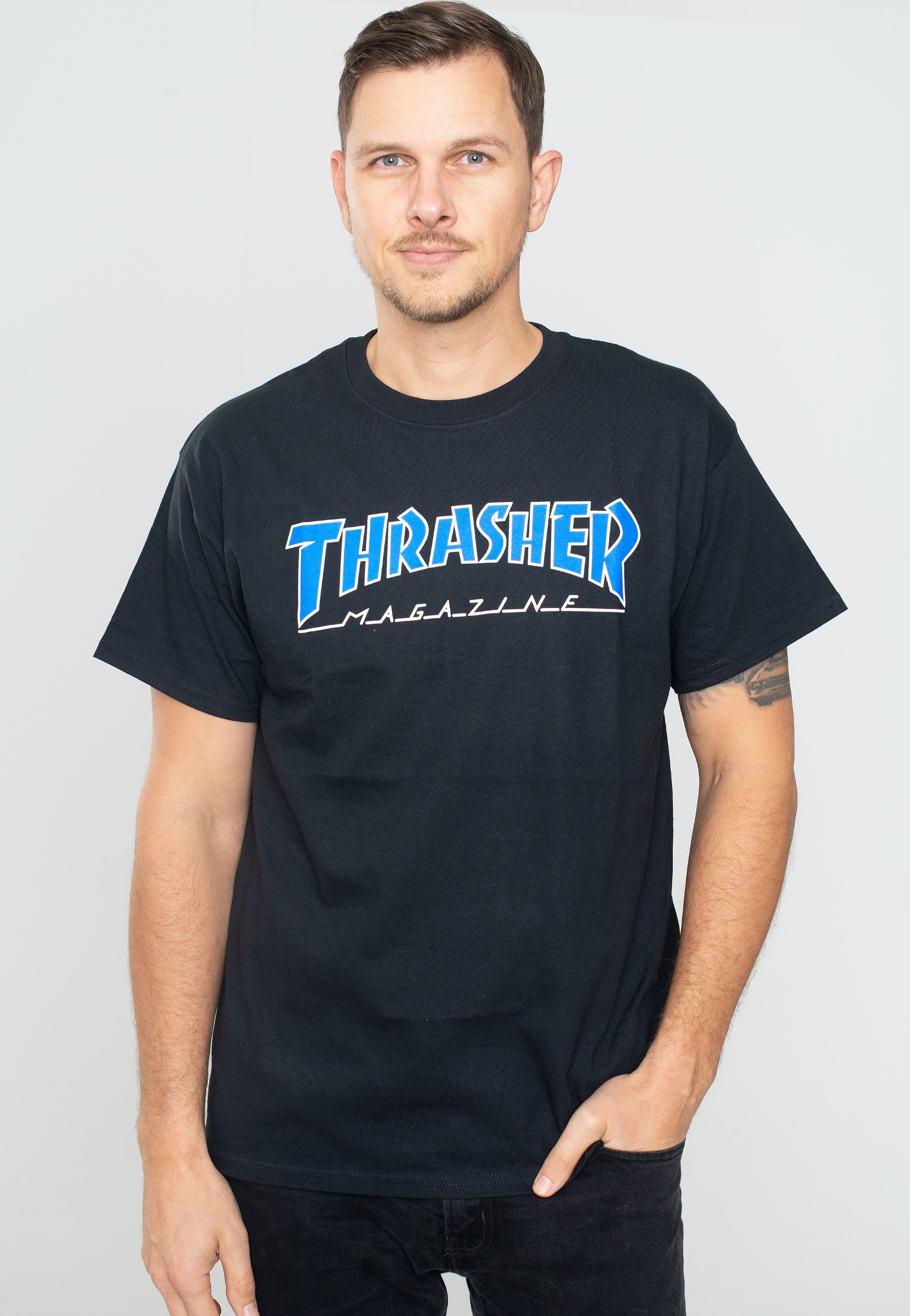 Thrasher - Outline Black/Blue - T-Shirt | Men-Image