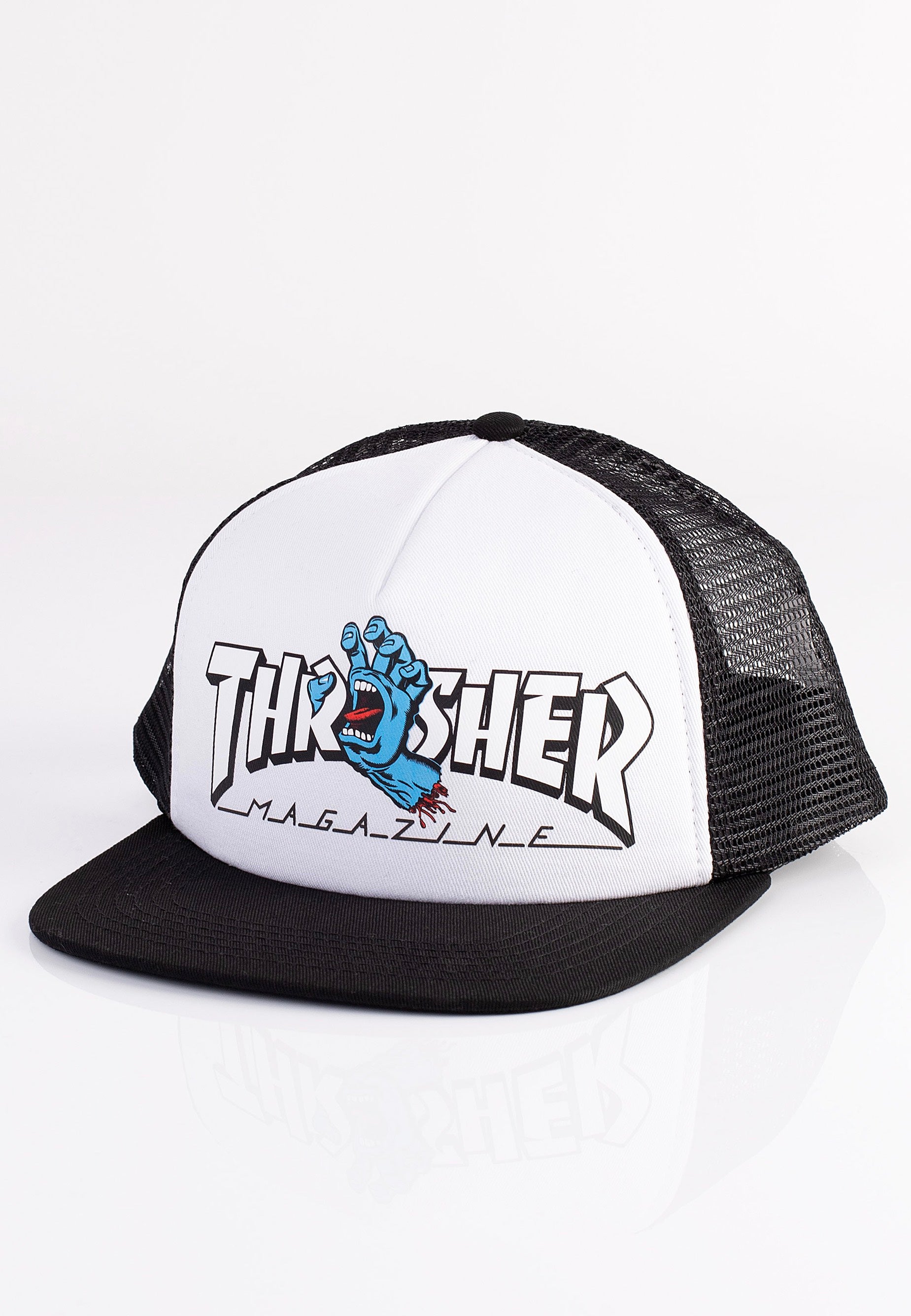 Thrasher x Santa Cruz - Screaming Logo Mesh White/Black - Cap | Neutral-Image