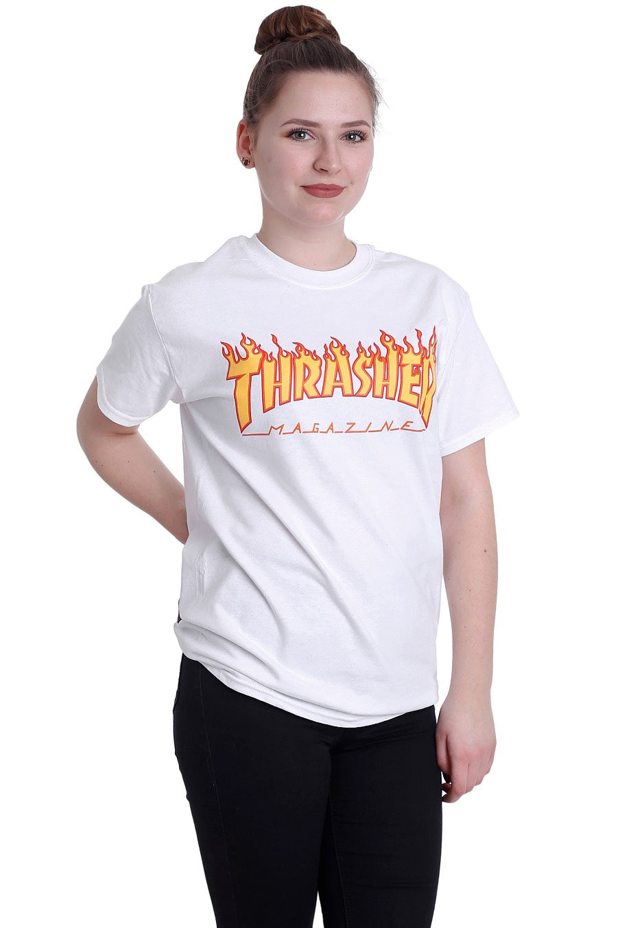 Thrasher - Thrasher Flame White - T-Shirt | Women-Image