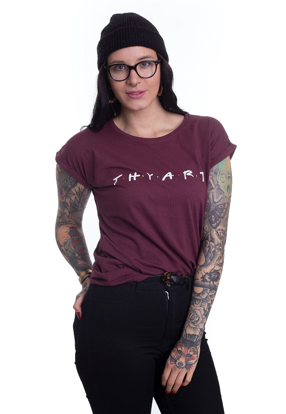 Thy Art Is Murder - Thy Art Logo Extended Shoulder Cherry - Girly | Women-Image