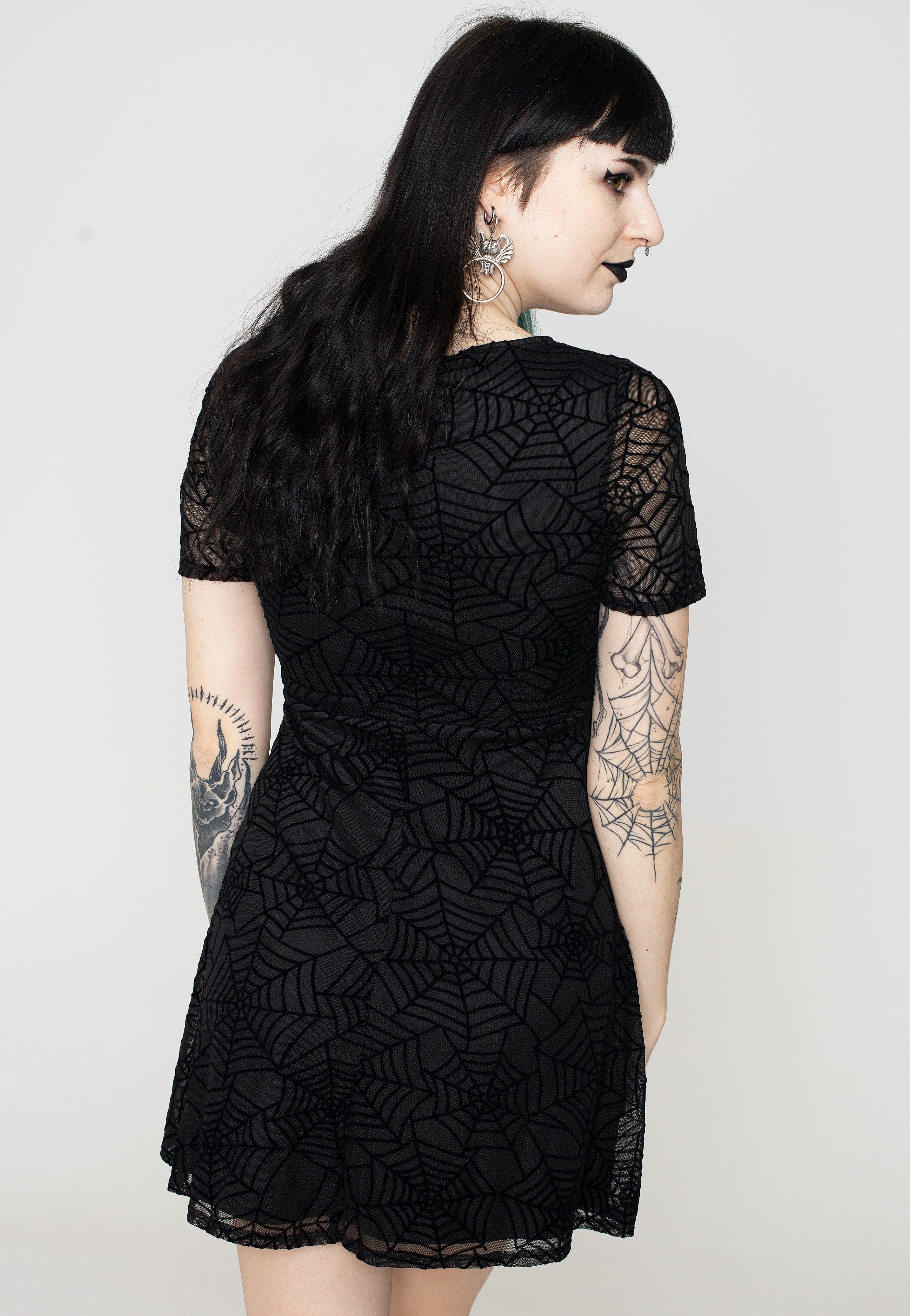 Dark Moon - Tina Spider Mesh Mini - Dress | Women-Image