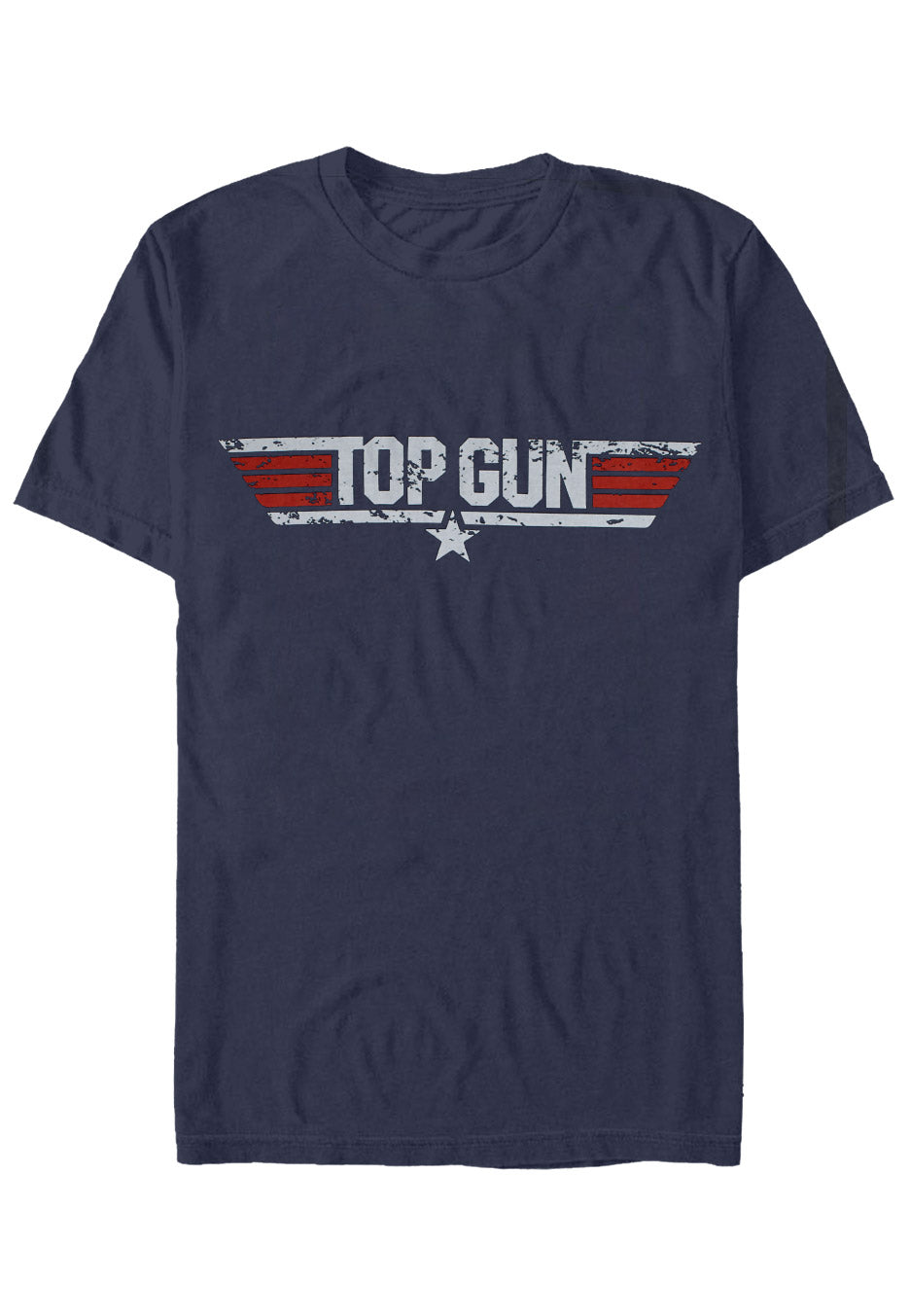 Top Gun - Distressed Logo Navy - T-Shirt | Neutral-Image