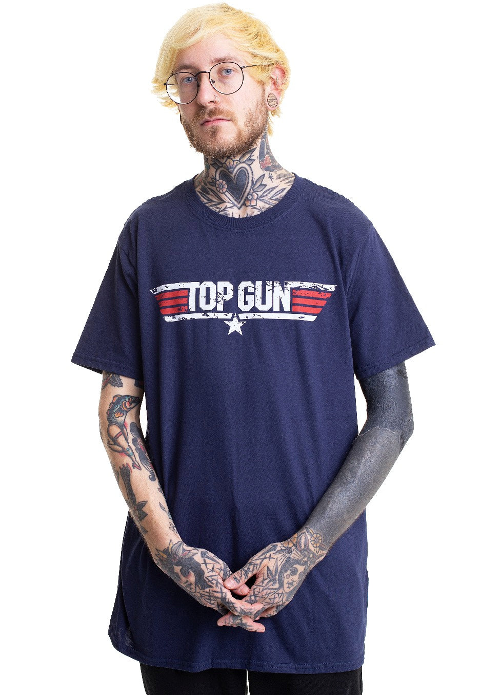 Top Gun - Distressed Logo Navy - T-Shirt | Men-Image