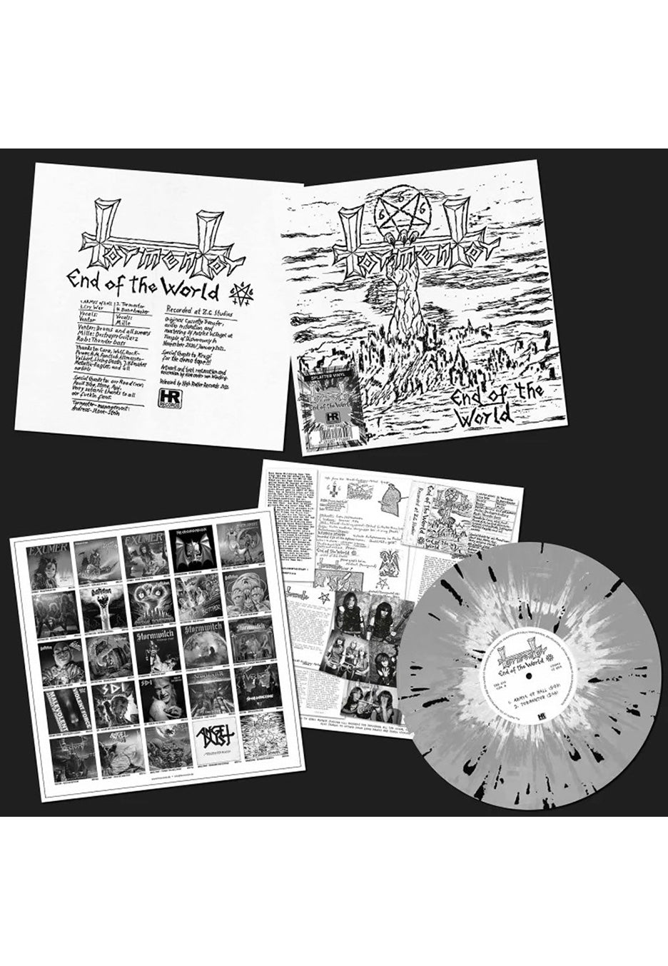 Tormentor - End Of The World Demo '84 White/Grey/Black - Splattered Mini Vinyl | Neutral-Image