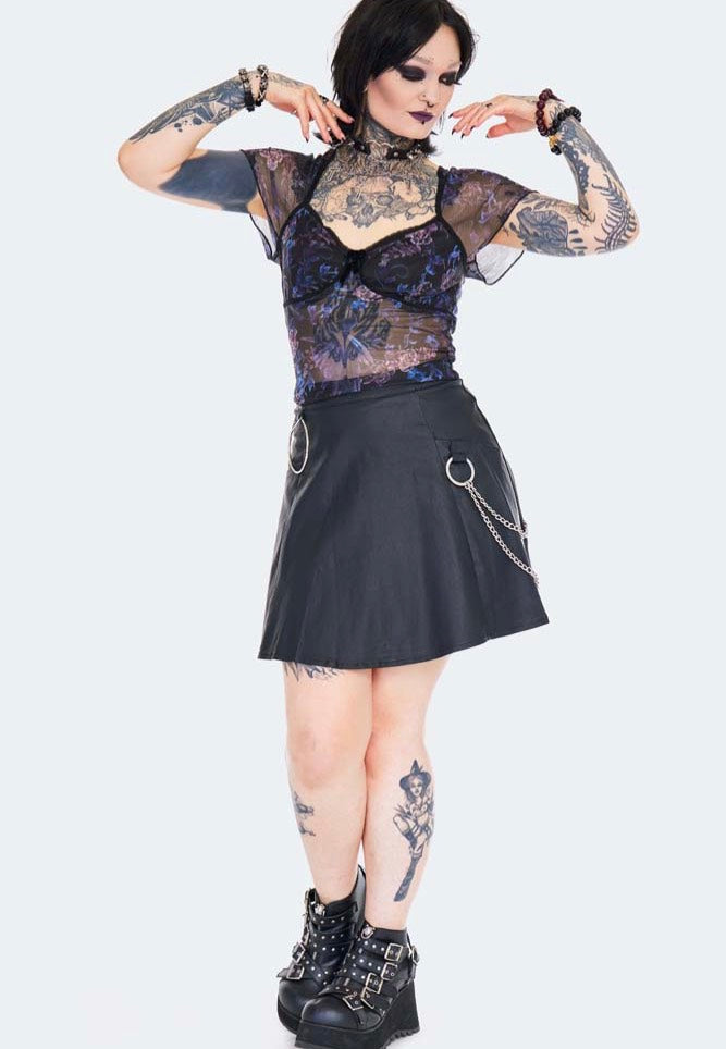 Jawbreaker - Night Crow Printed Mesh Black - Top | Women-Image