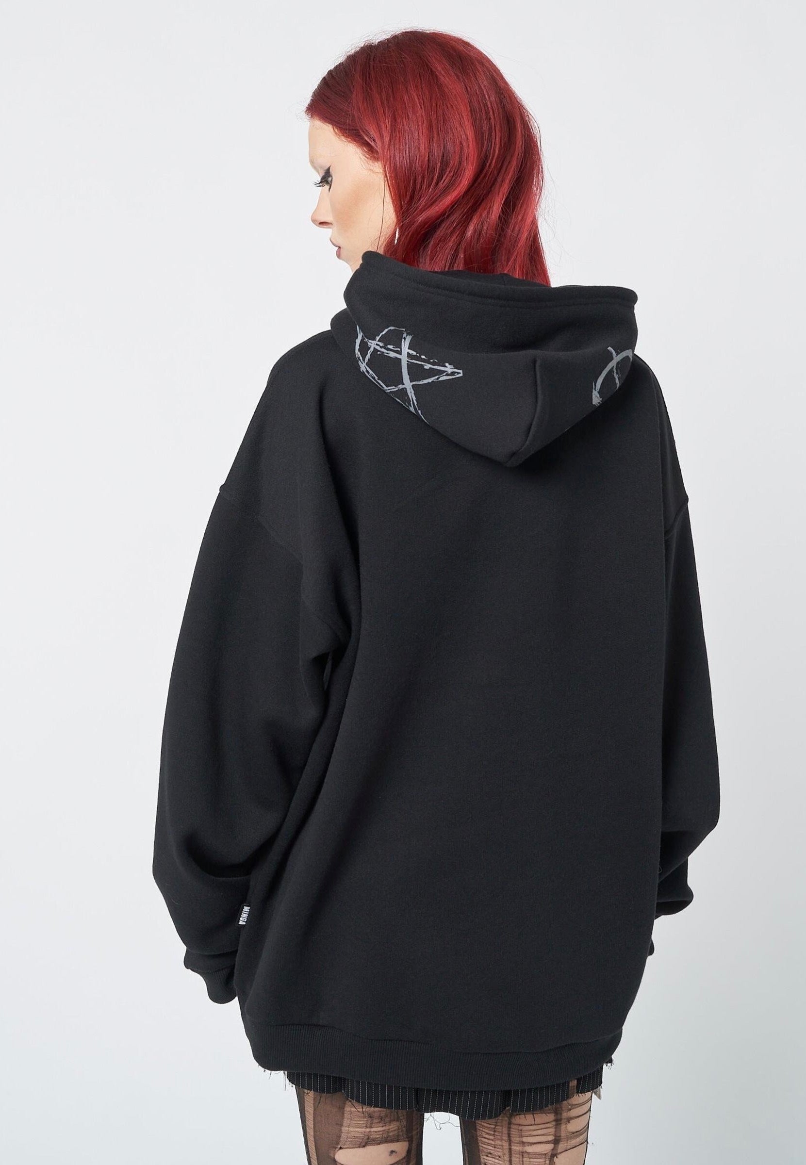 Minga London - Troublemaker Patches Black - Hoodie | Women-Image