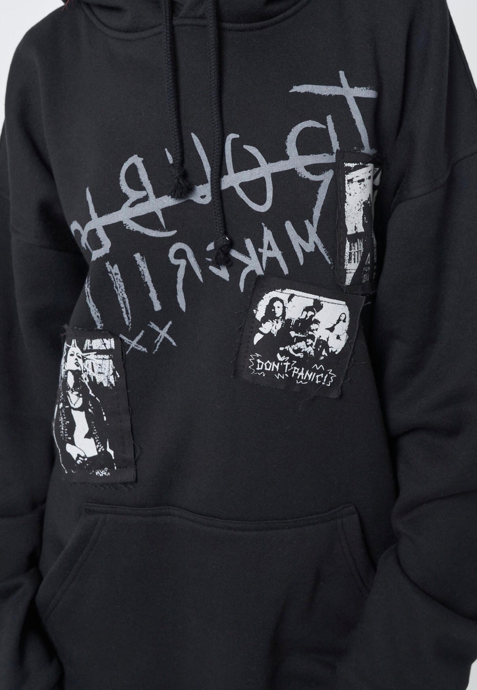 Minga London - Troublemaker Patches Black - Hoodie | Women-Image