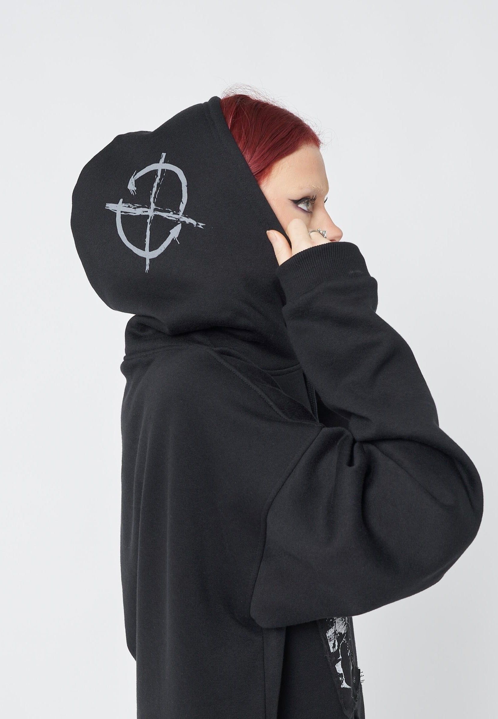 Minga London - Troublemaker Patches Black - Hoodie | Women-Image