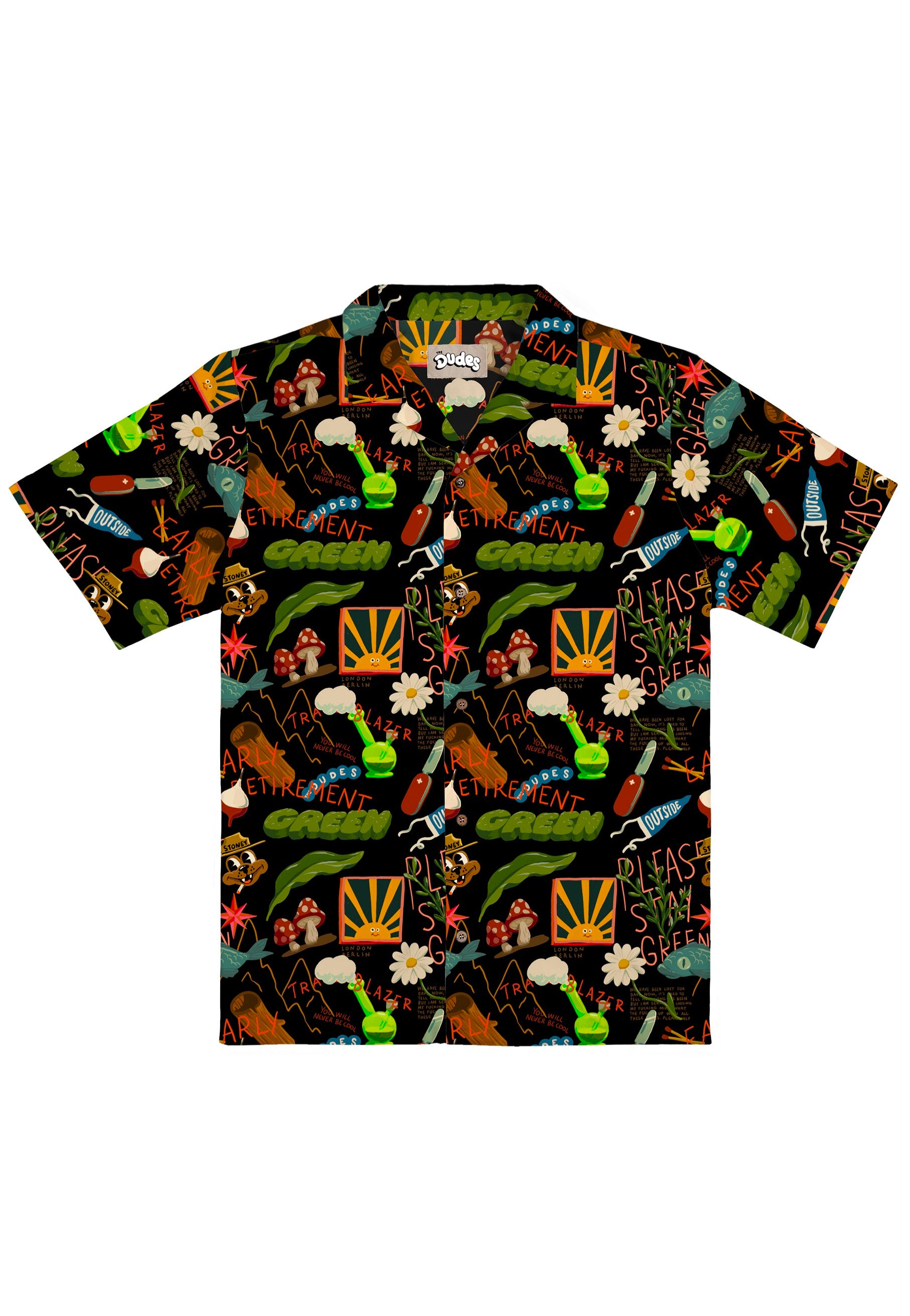 The Dudes - Treasure Trail Hawaiian Black - Shirt | Men-Image