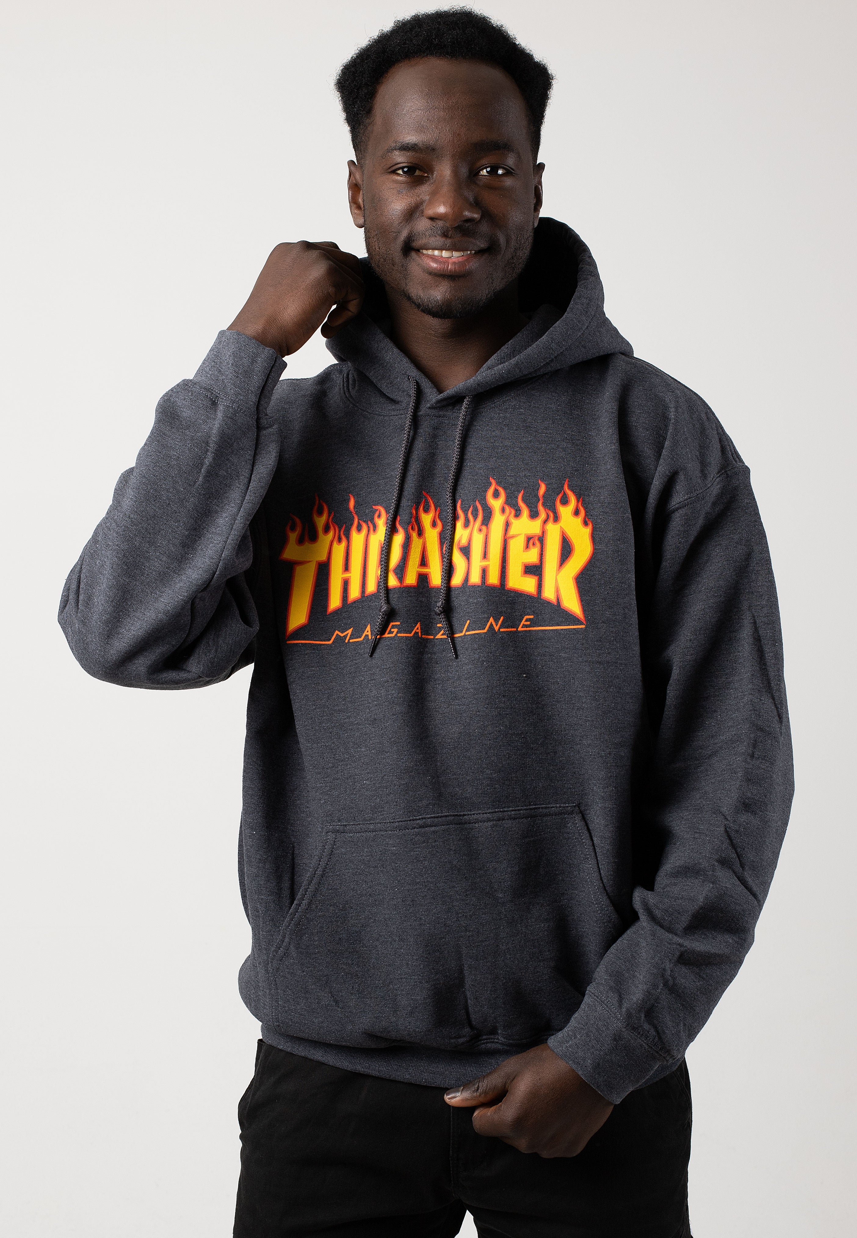 Thrasher - Flame Dark Heather - Hoodie | Men-Image