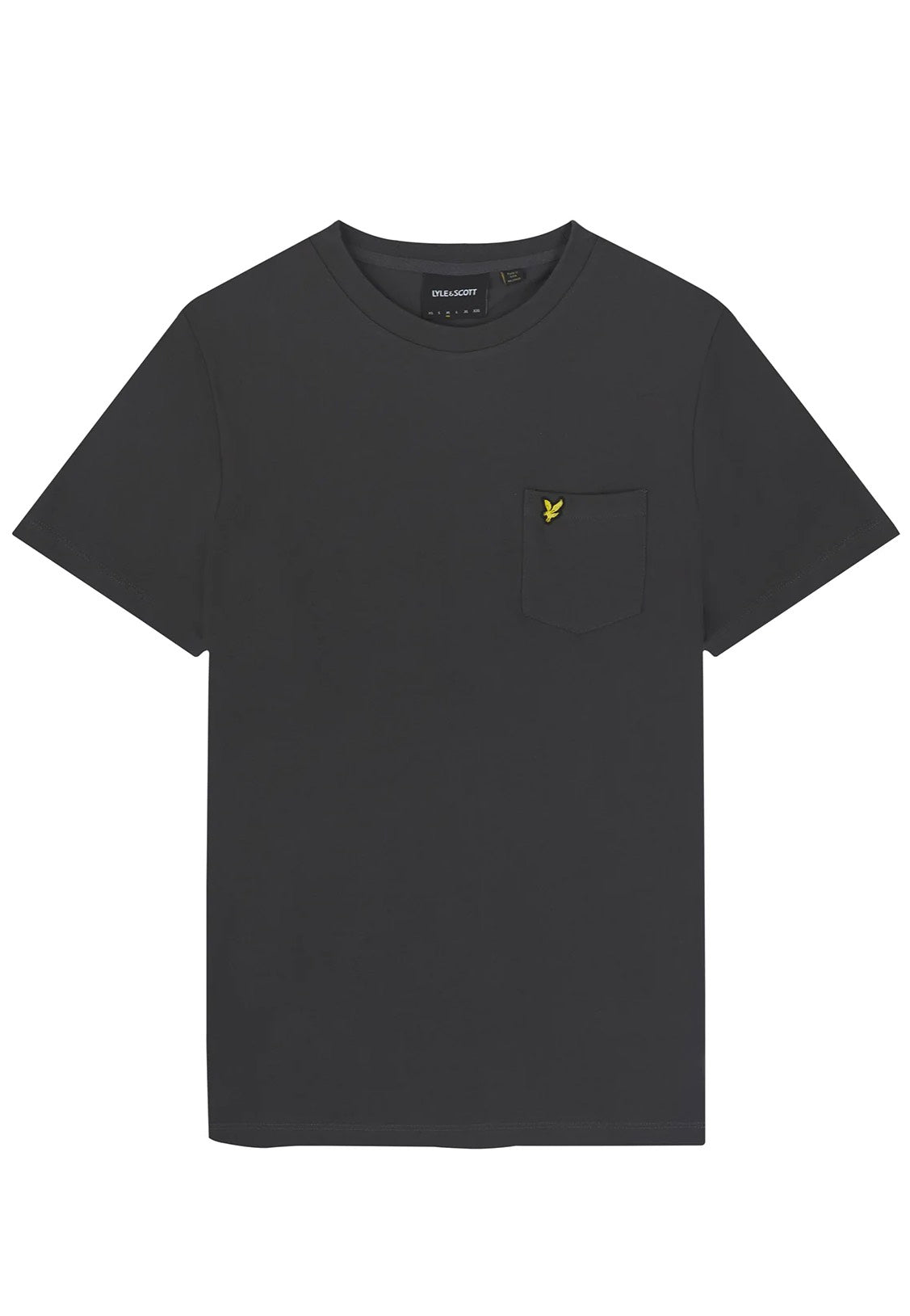 Lyle & Scott - Plain Pique Pocket Gunmetal - T-Shirt | Men-Image