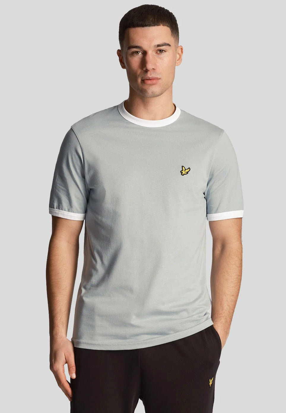 Lyle & Scott - Ringer Slate Blue/White - T-Shirt | Men-Image